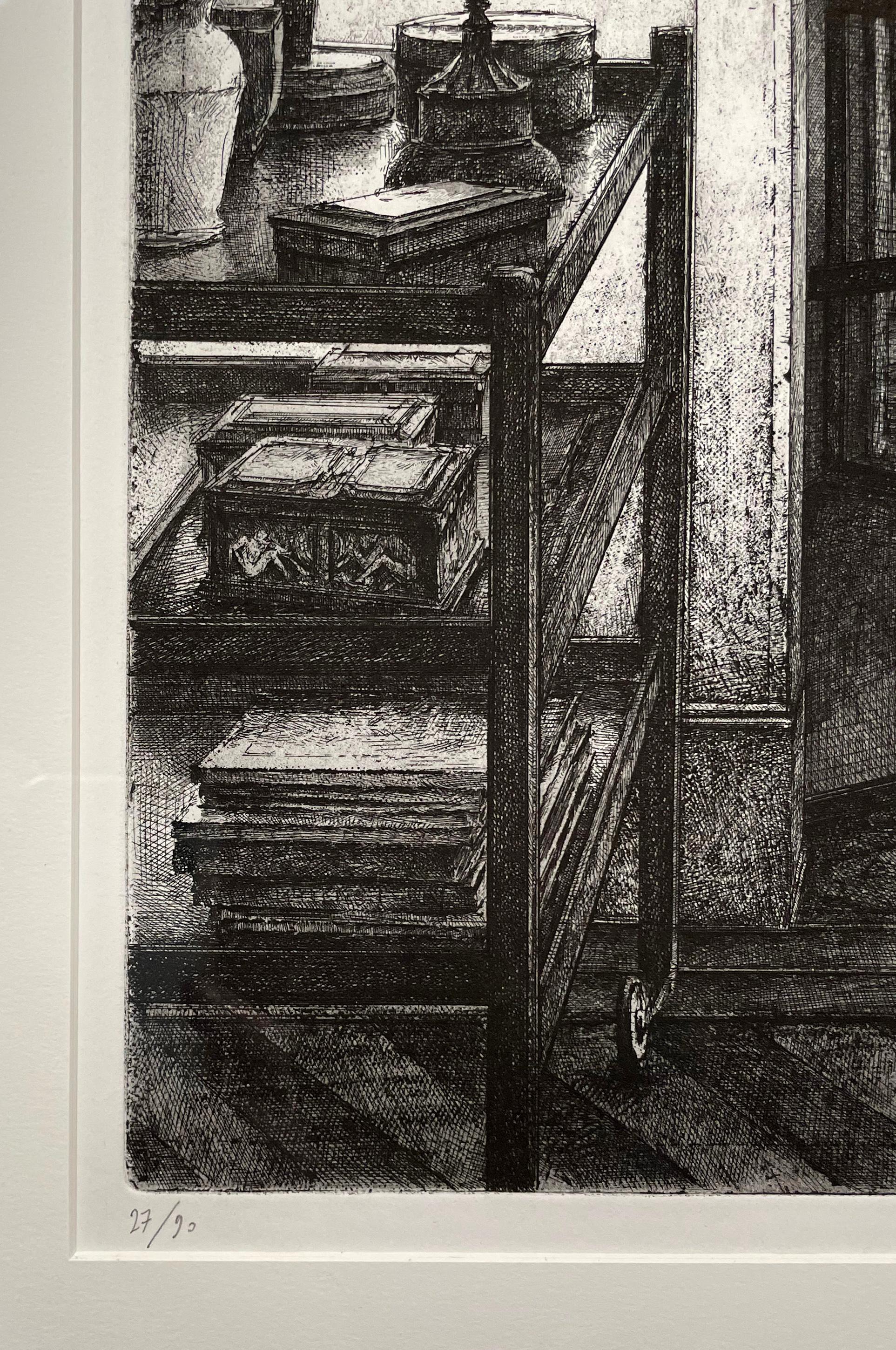 Intérieur à Pressy, von Erik Desmazières – Print von Erik Desmazieres