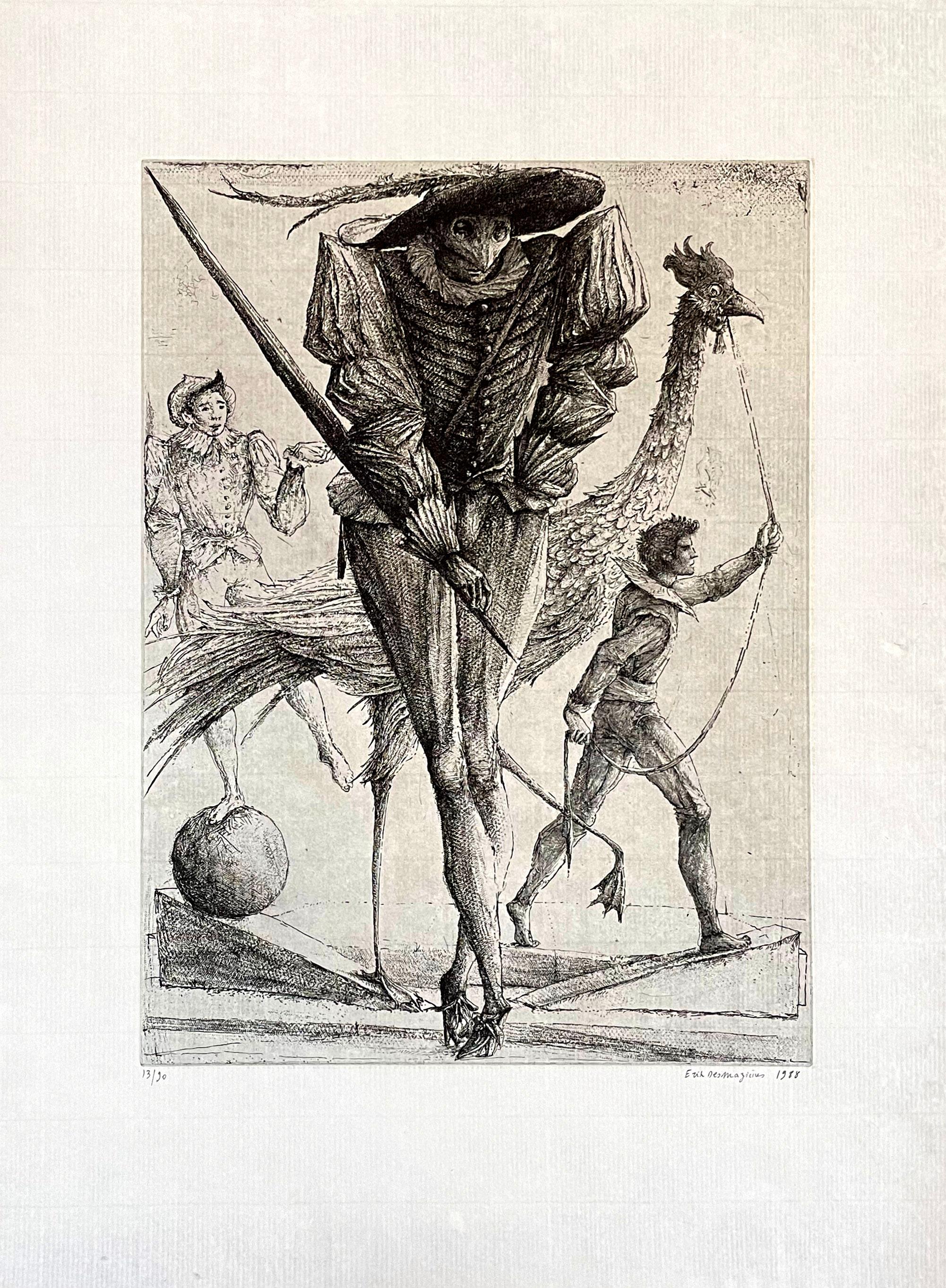 Pantalone - Contemporary Print by Erik Desmazieres