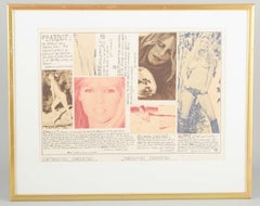 Erik Dietman. Litografía con motivo de Brigitte Bardot. Fechado en 1977
