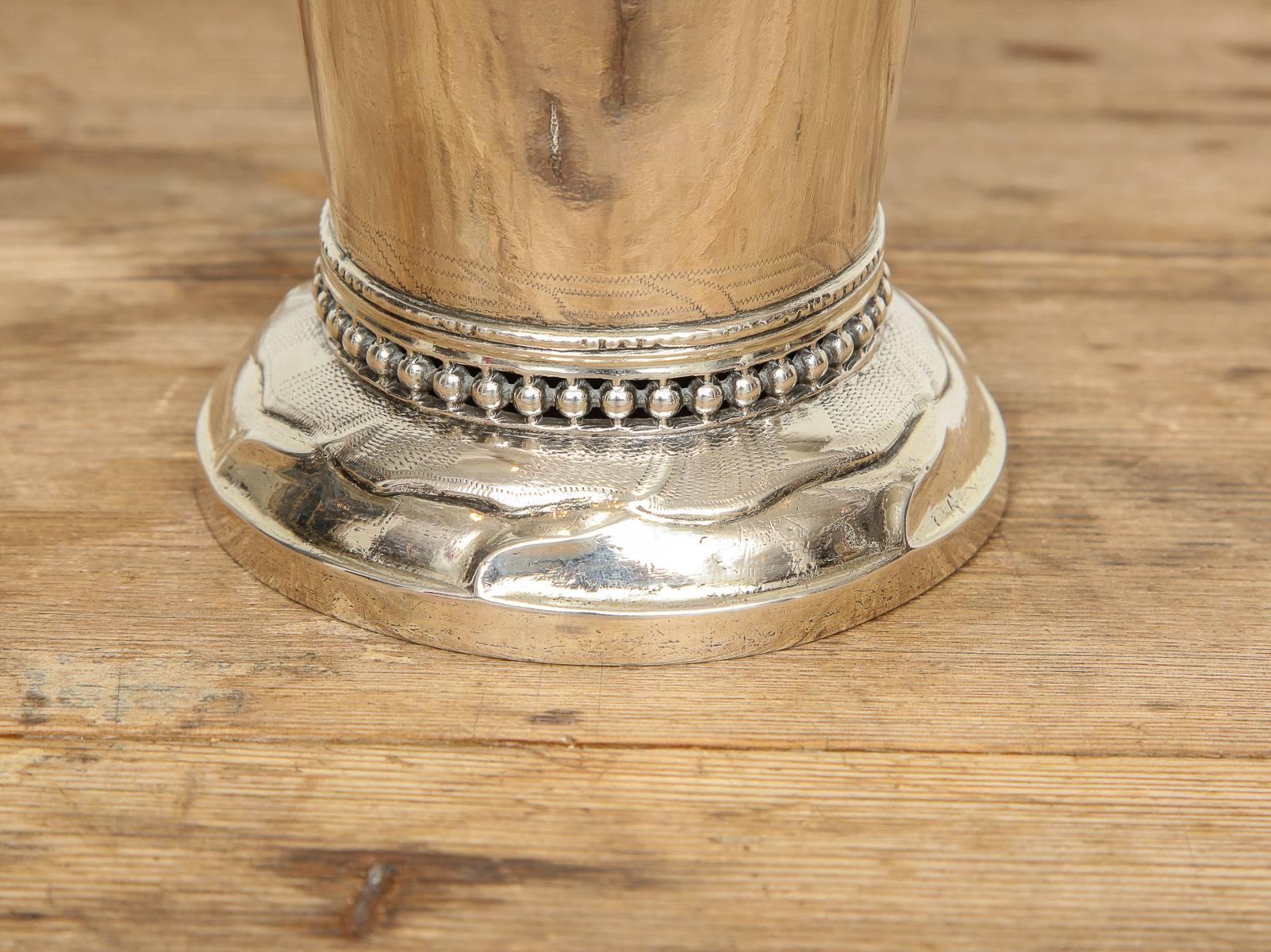 18th Century and Earlier Erik Ernander 'Worked ca. 1755', Silver Beaker, Origin: Sweden, Dated 1788 For Sale