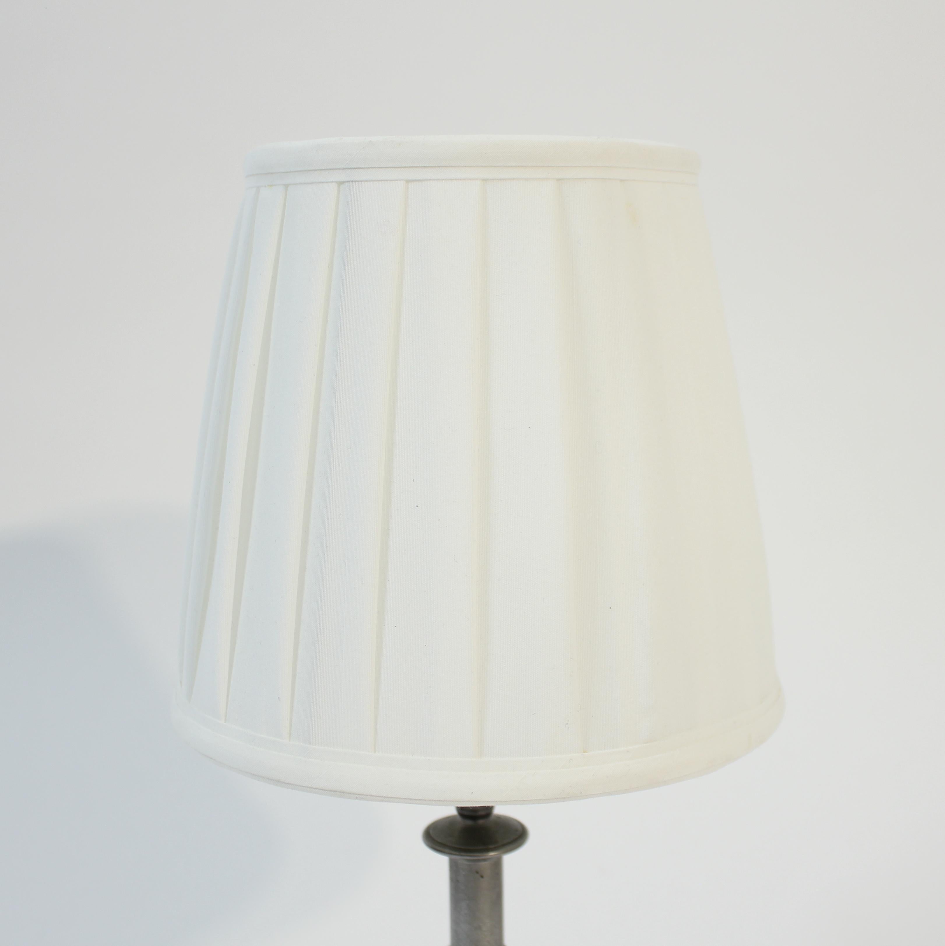 Mid-20th Century Erik Fleming, Art Deco pewter table lamp, 1930s For Sale