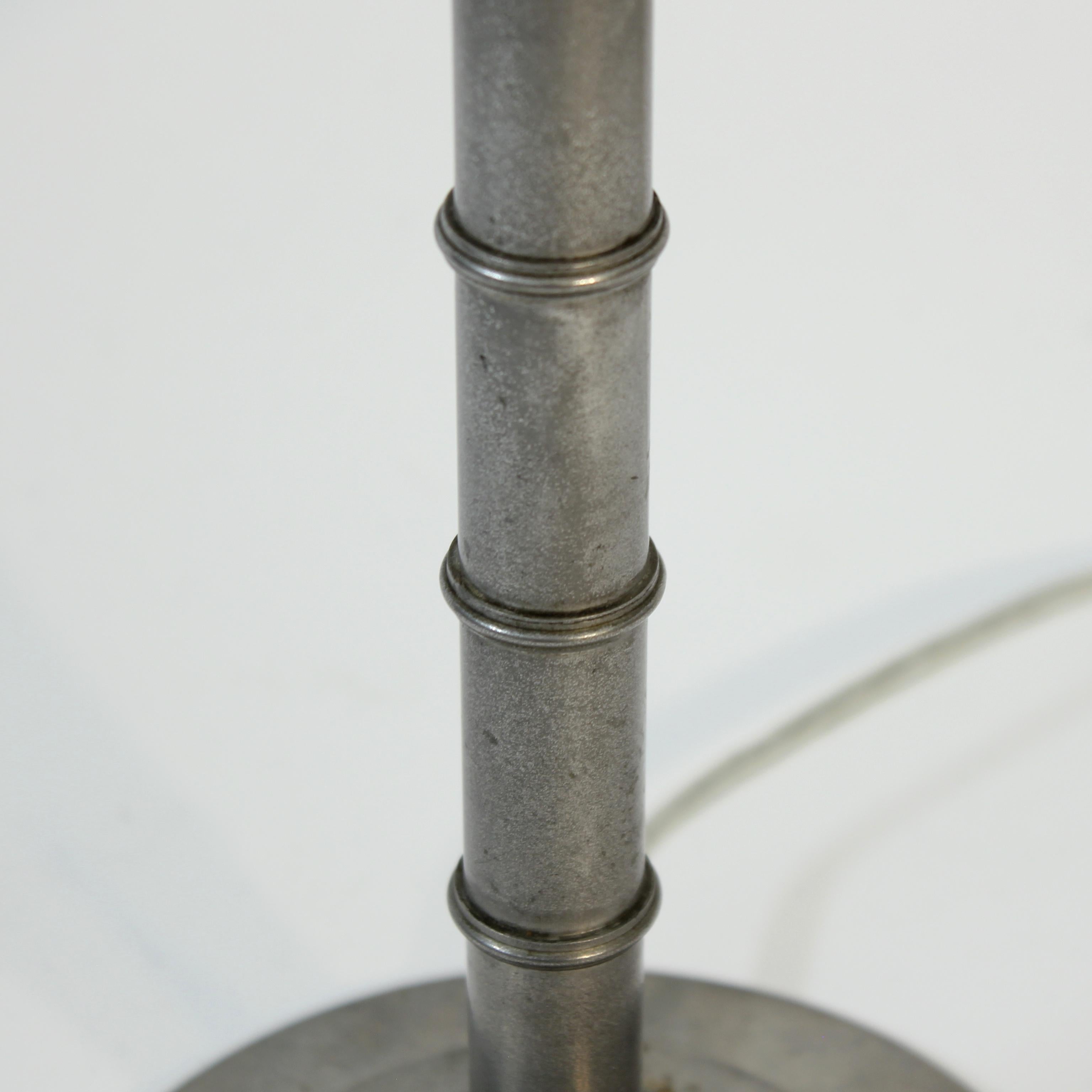 Erik Fleming, Art Deco pewter table lamp, 1930s For Sale 1