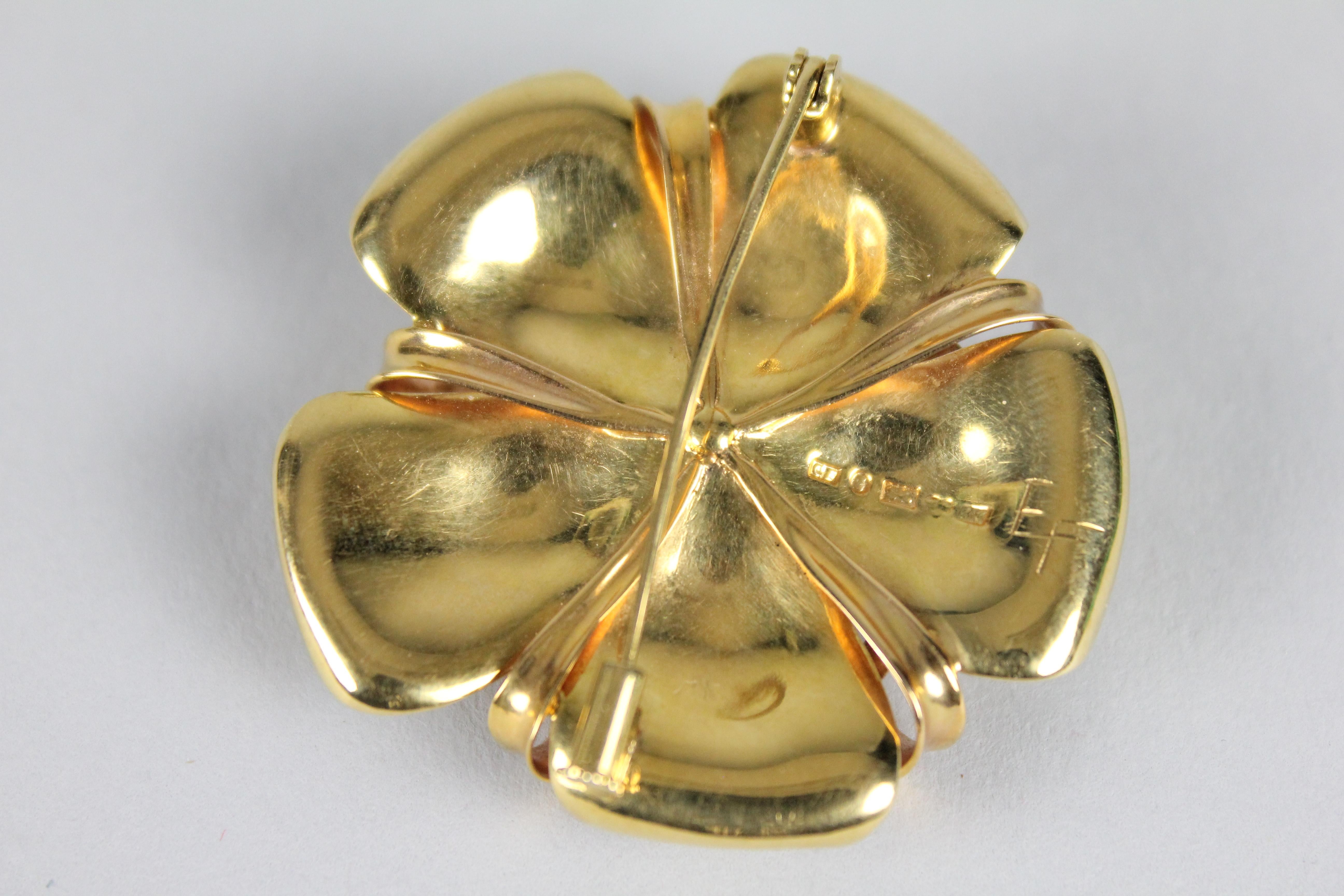 Erik Fleming for Borgila 18k Gold Brooch, Stockholm Sweden, 1944 In Good Condition In Skanninge, SE