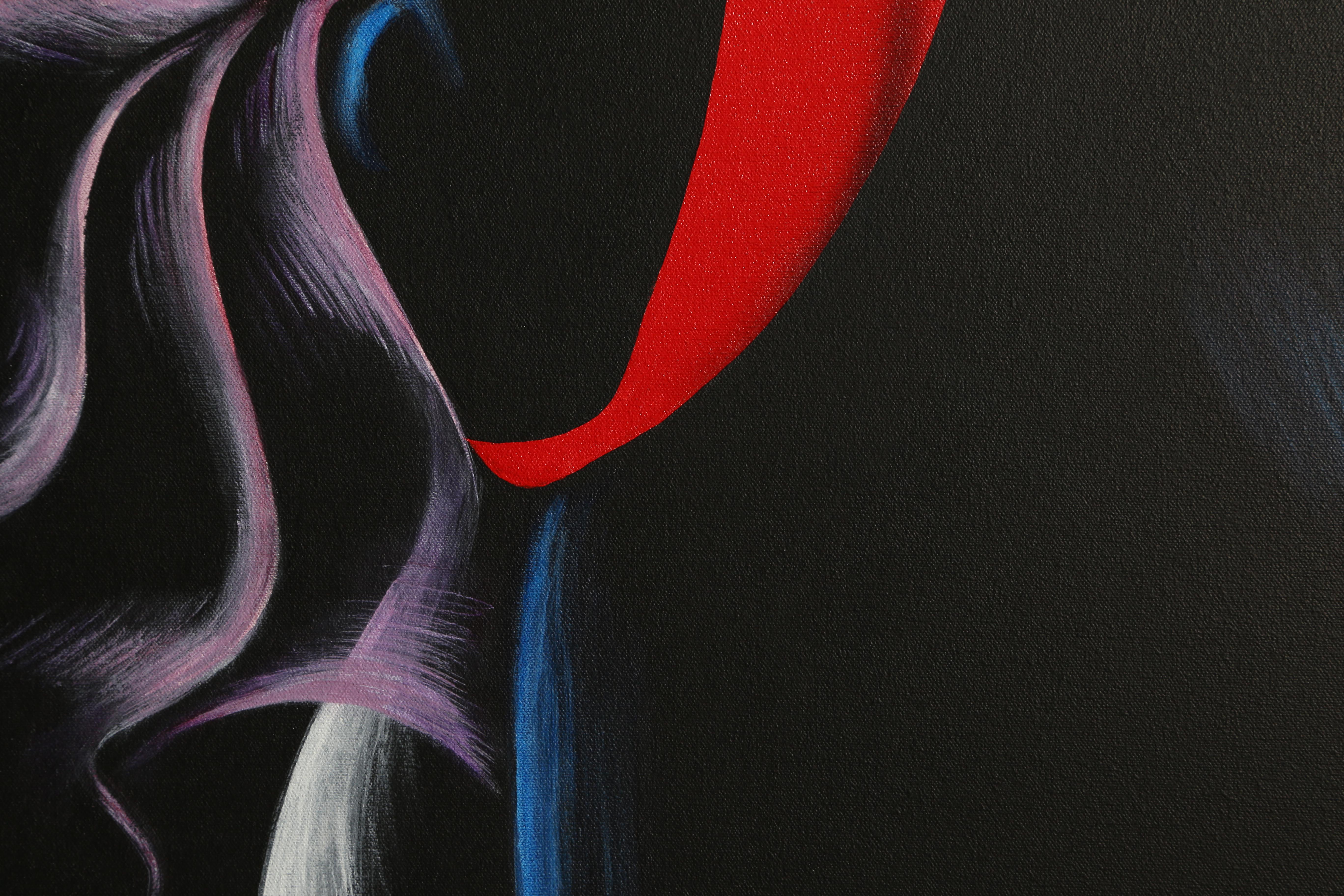 Un beso enjoyado, óleo art déco de Erik Freyman en venta 1