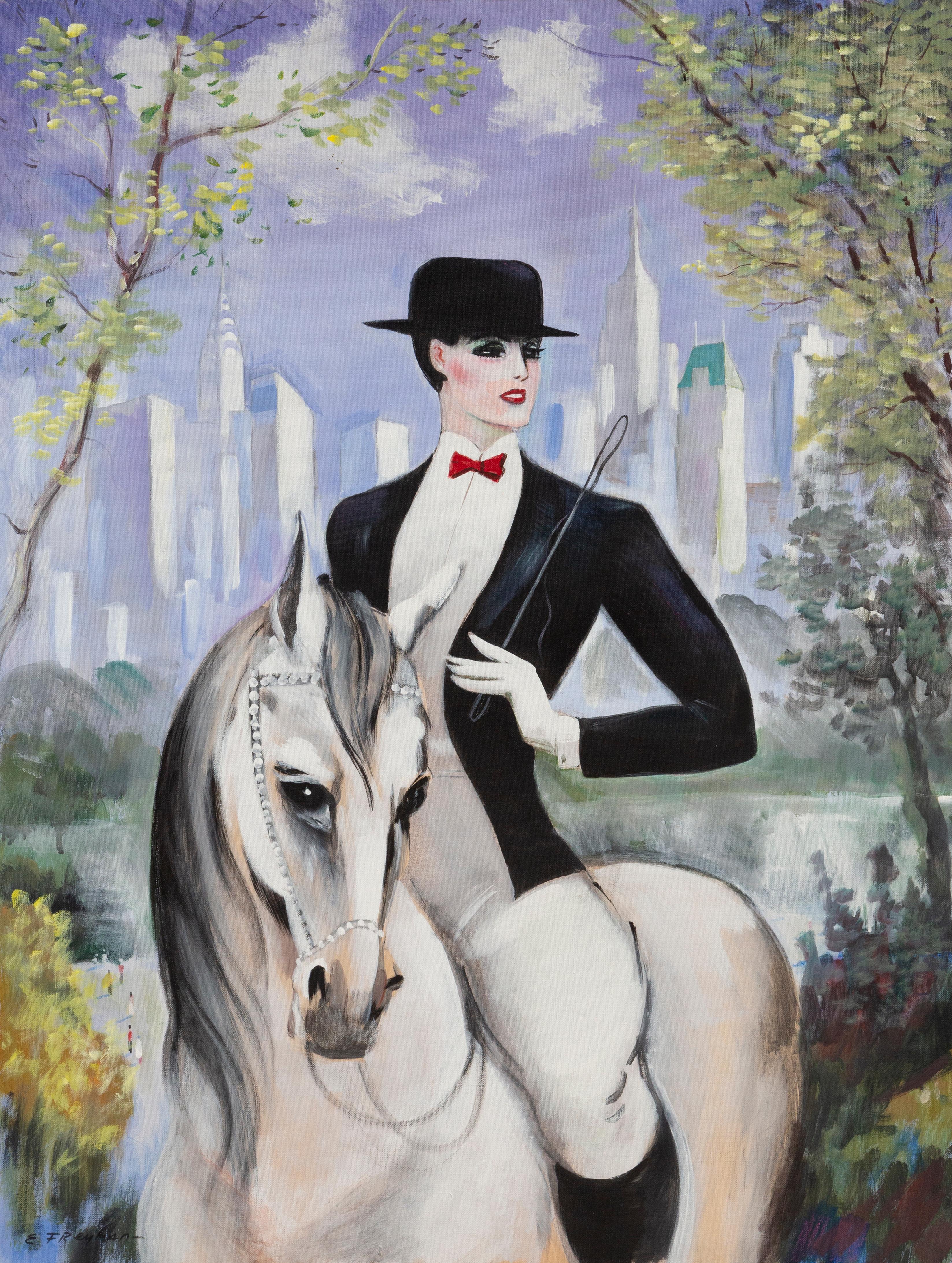 Equestrienne, gran cuadro art déco de Erik Freyman