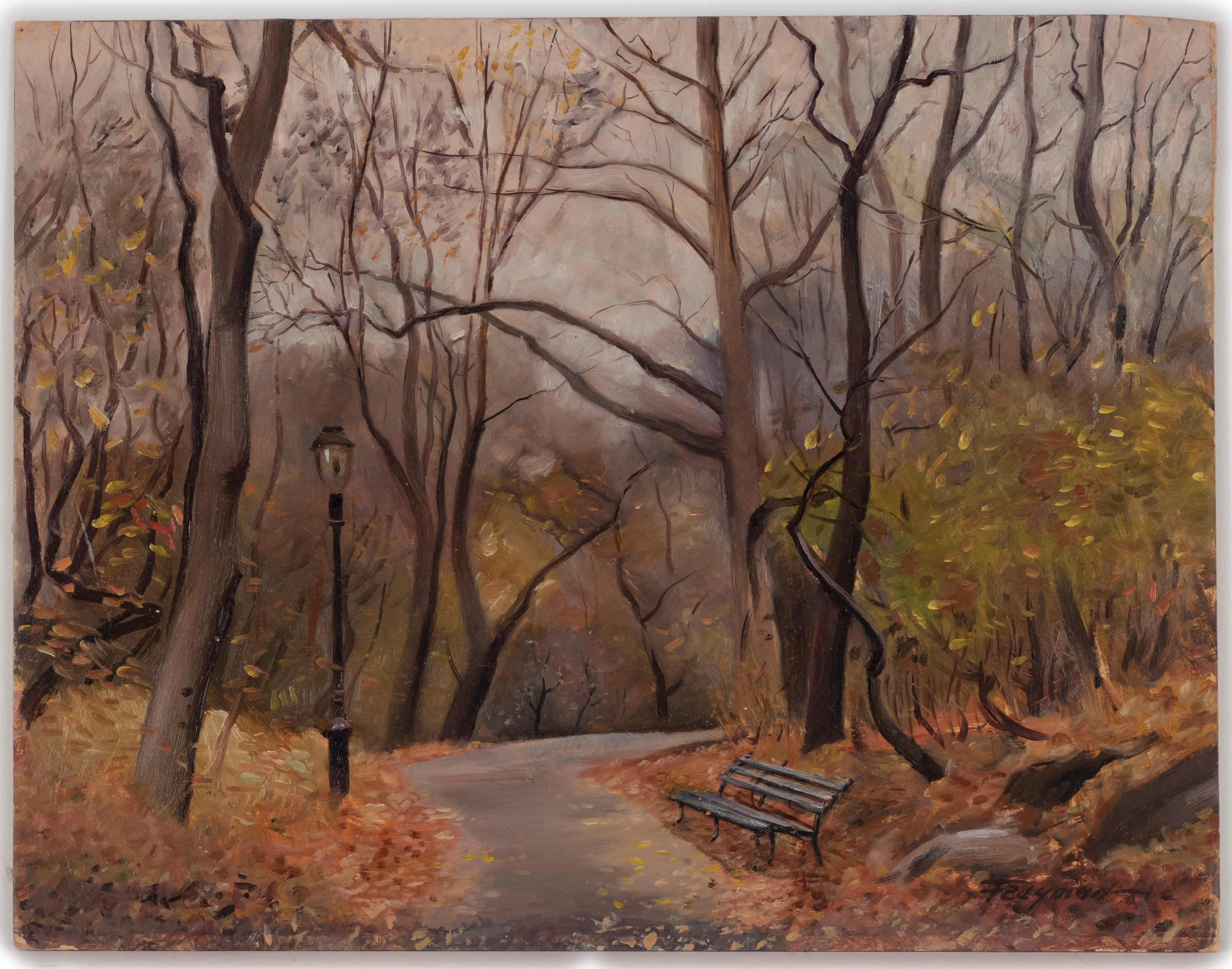 Erik Freyman Landscape Painting - Fall in Central Park, New York City