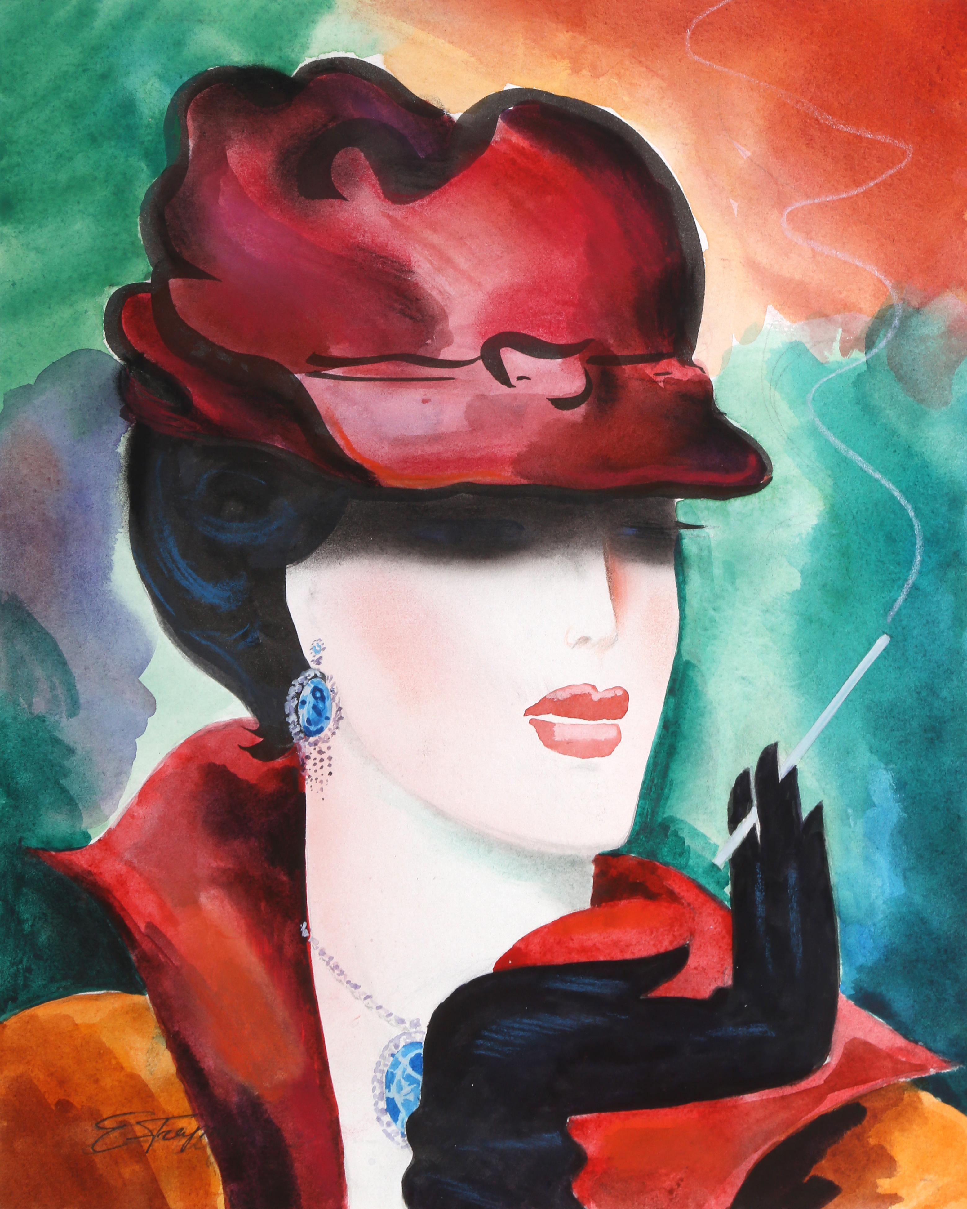 Fashion Lady, peinture à l'huile d'Erik Freyman