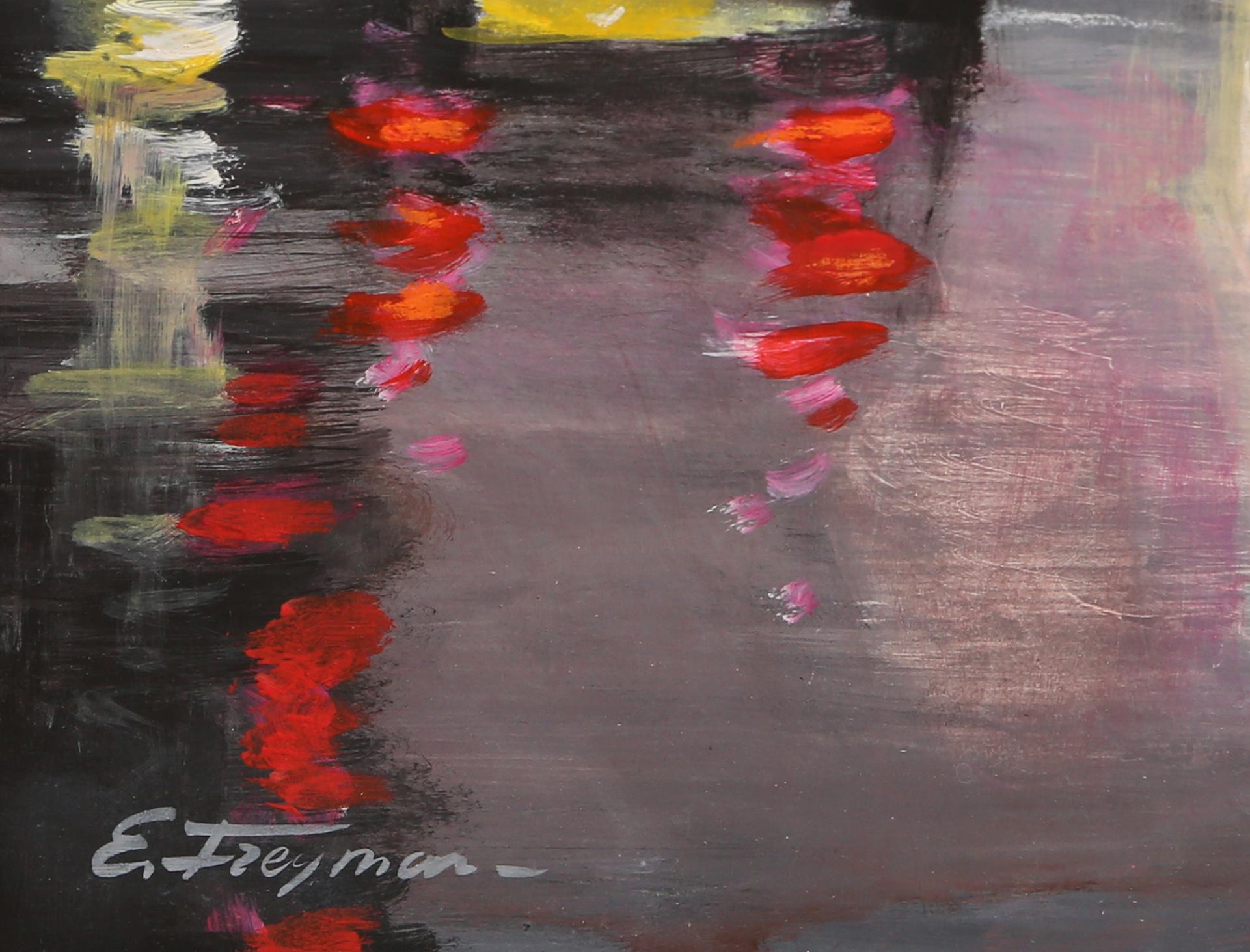 Peinture acrylique sur panneau d'Eric Freyman, Cinquième Avenue - Impressionnisme américain Painting par Erik Freyman
