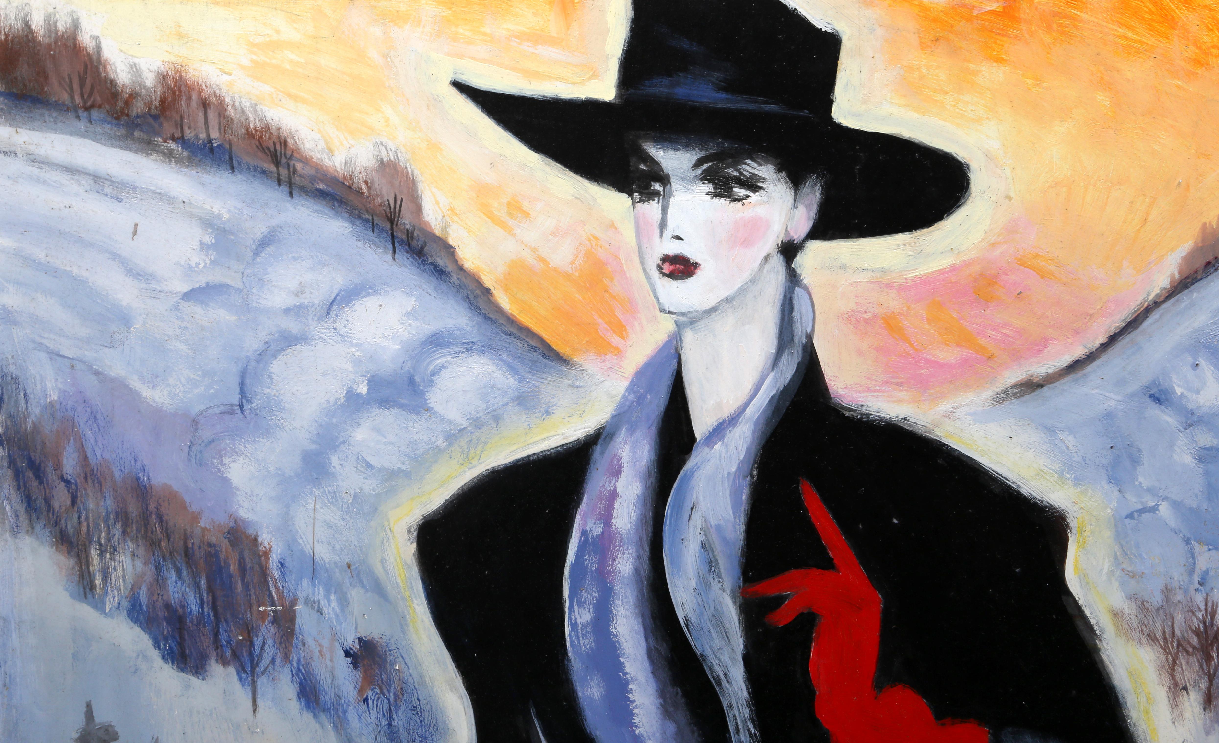 El sueño de Judy Garland, pintura Deco de Erik Freyman en venta 1