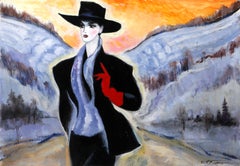 El sueño de Judy Garland, pintura Deco de Erik Freyman