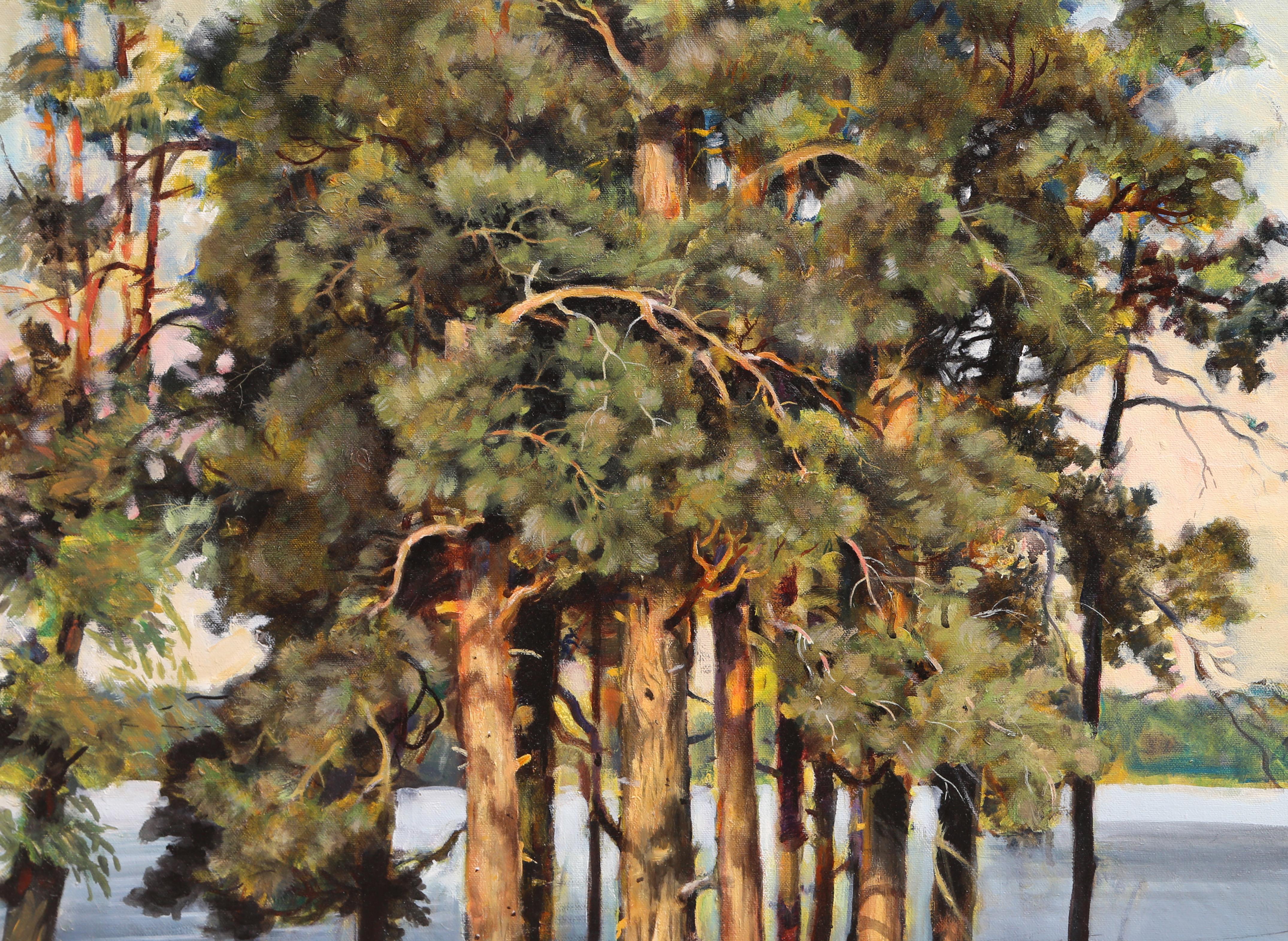 Pine Trees - Painting by Erik Freyman