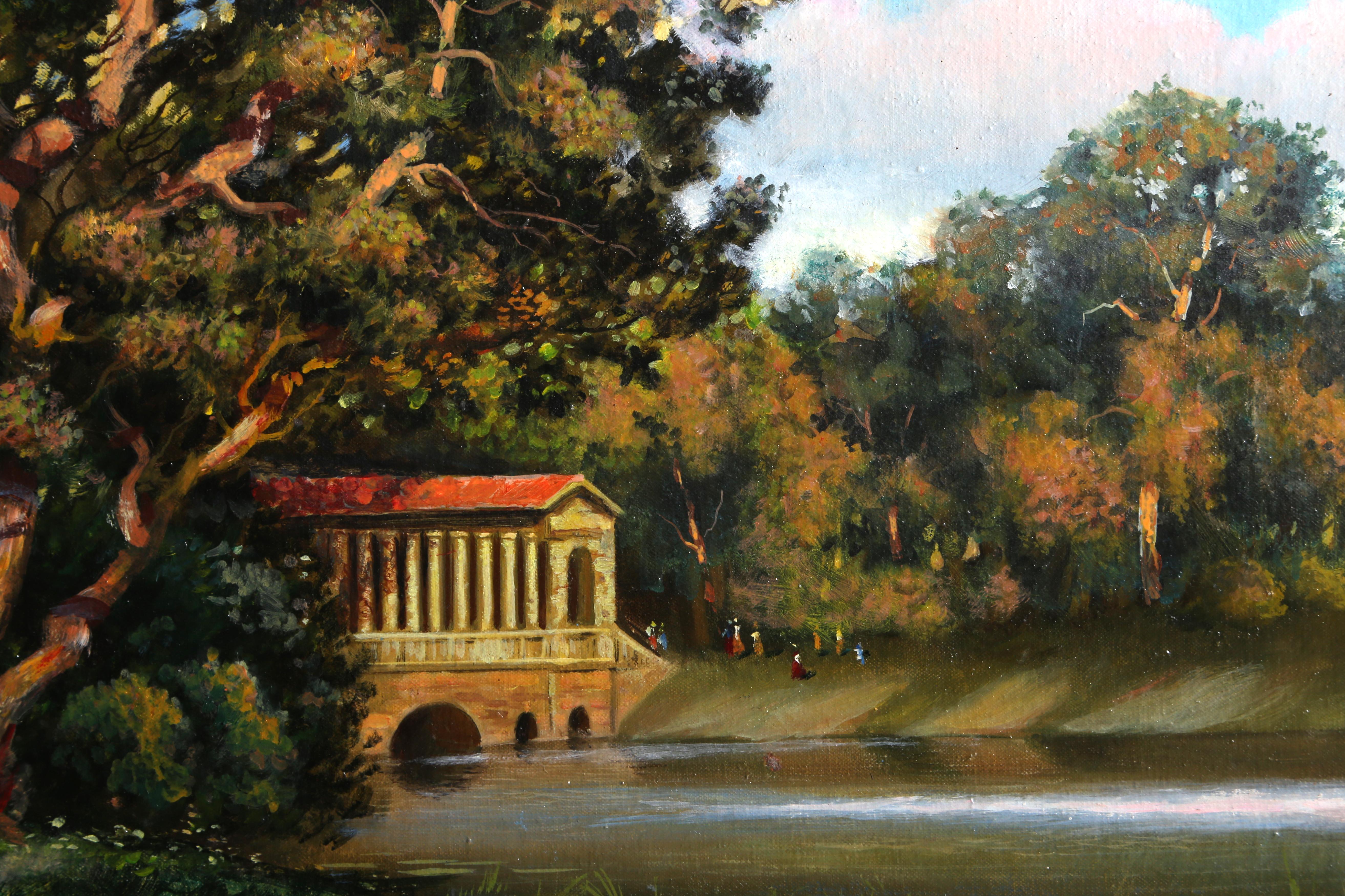 El viejo lago, pintura acrílica sobre lienzo Paisaje de Erik Freyman en venta 1