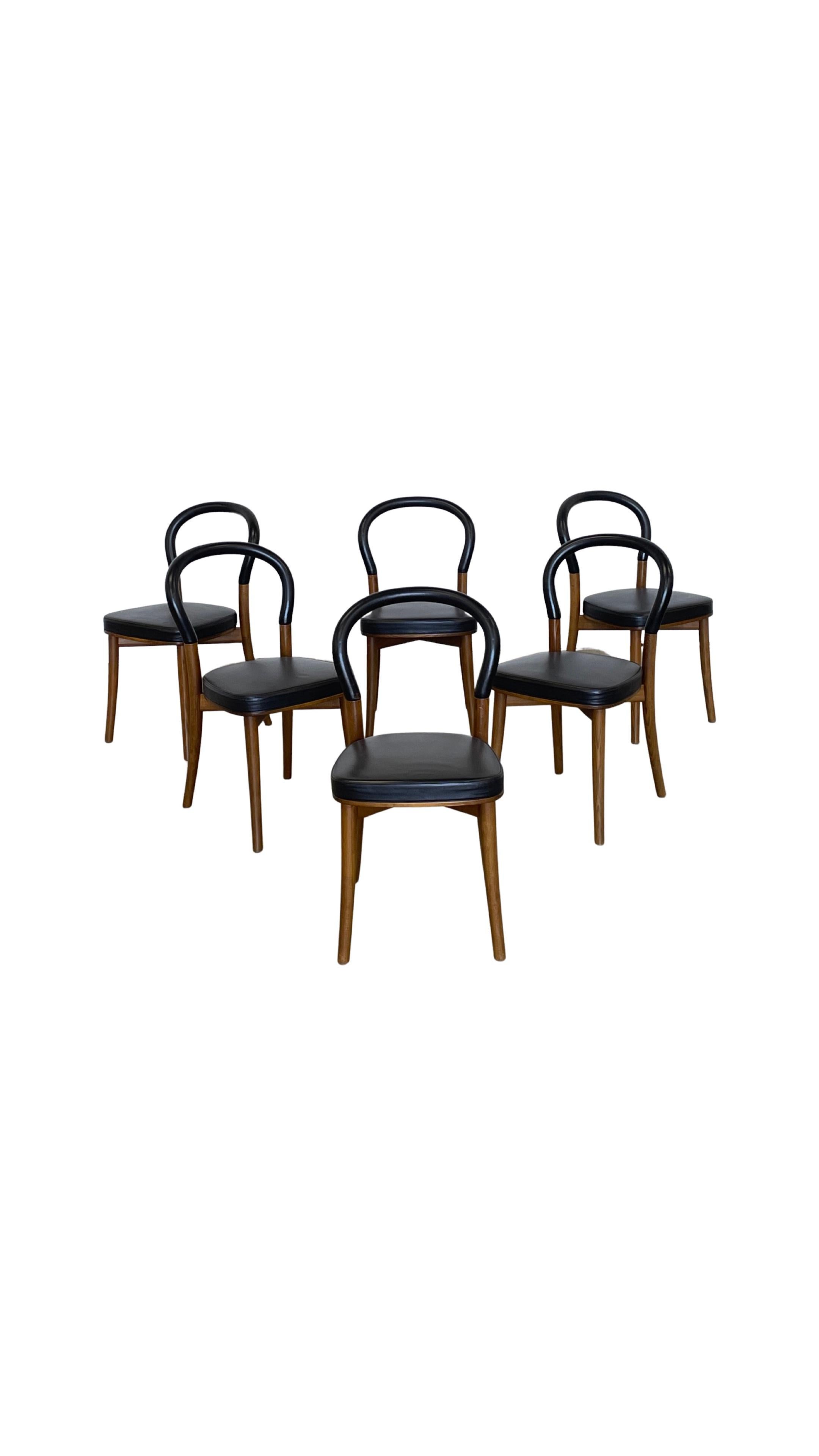 Bois Erik Gunnar Asplund ensemble de six chaises 