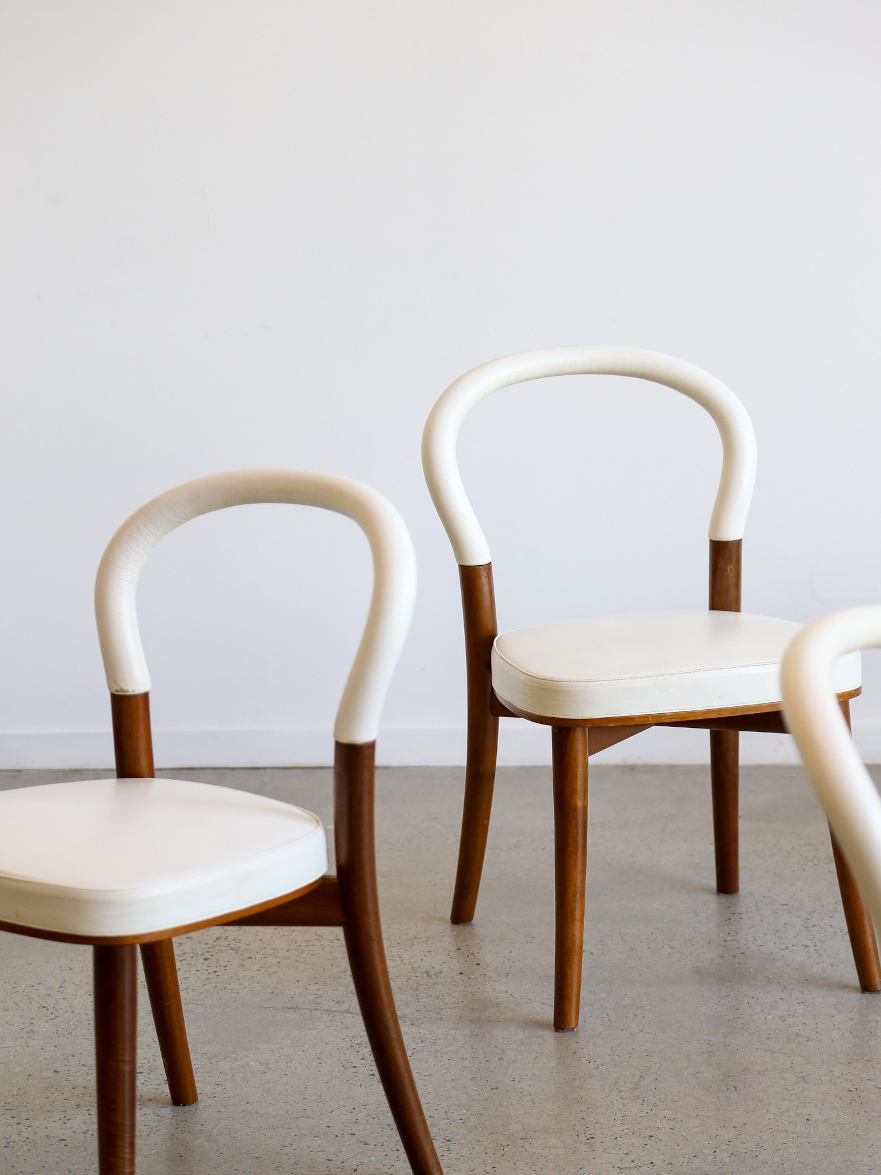 Cuir Erik Gunnar Asplund ensemble de six chaises de salle à manger 