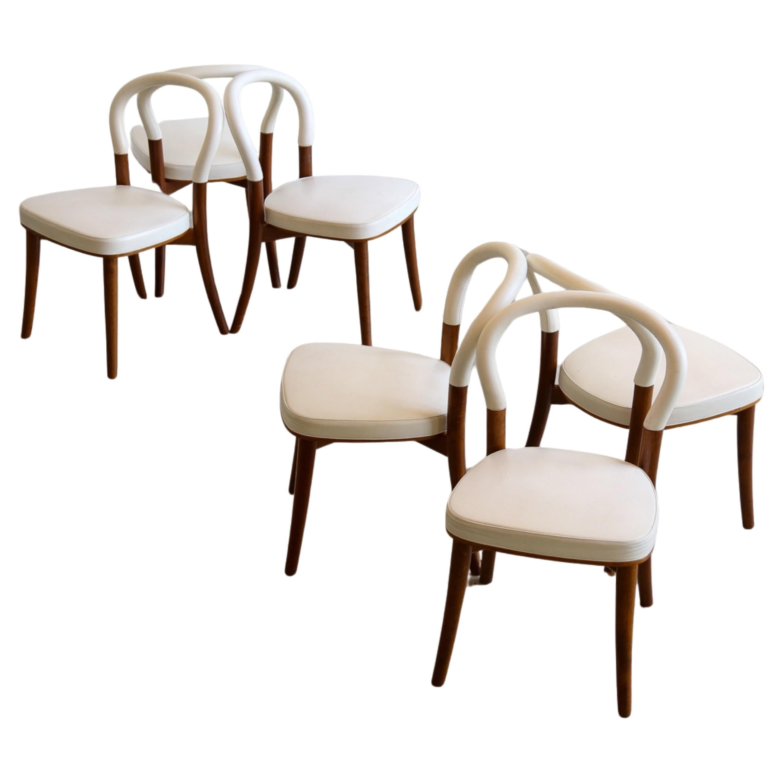 Erik Gunnar Asplund set of six "501 Göteborg" Dining chairs for Cassina Italy For Sale