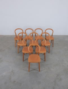 Erik Gunnar Asplund Holz-Leder-Esszimmerstühle '501 Göteborg' für Cassina Italien