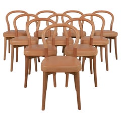 Erik Gunnar Asplund Holz-Leder-Esszimmerstühle '501 Göteborg' für Cassina Italien