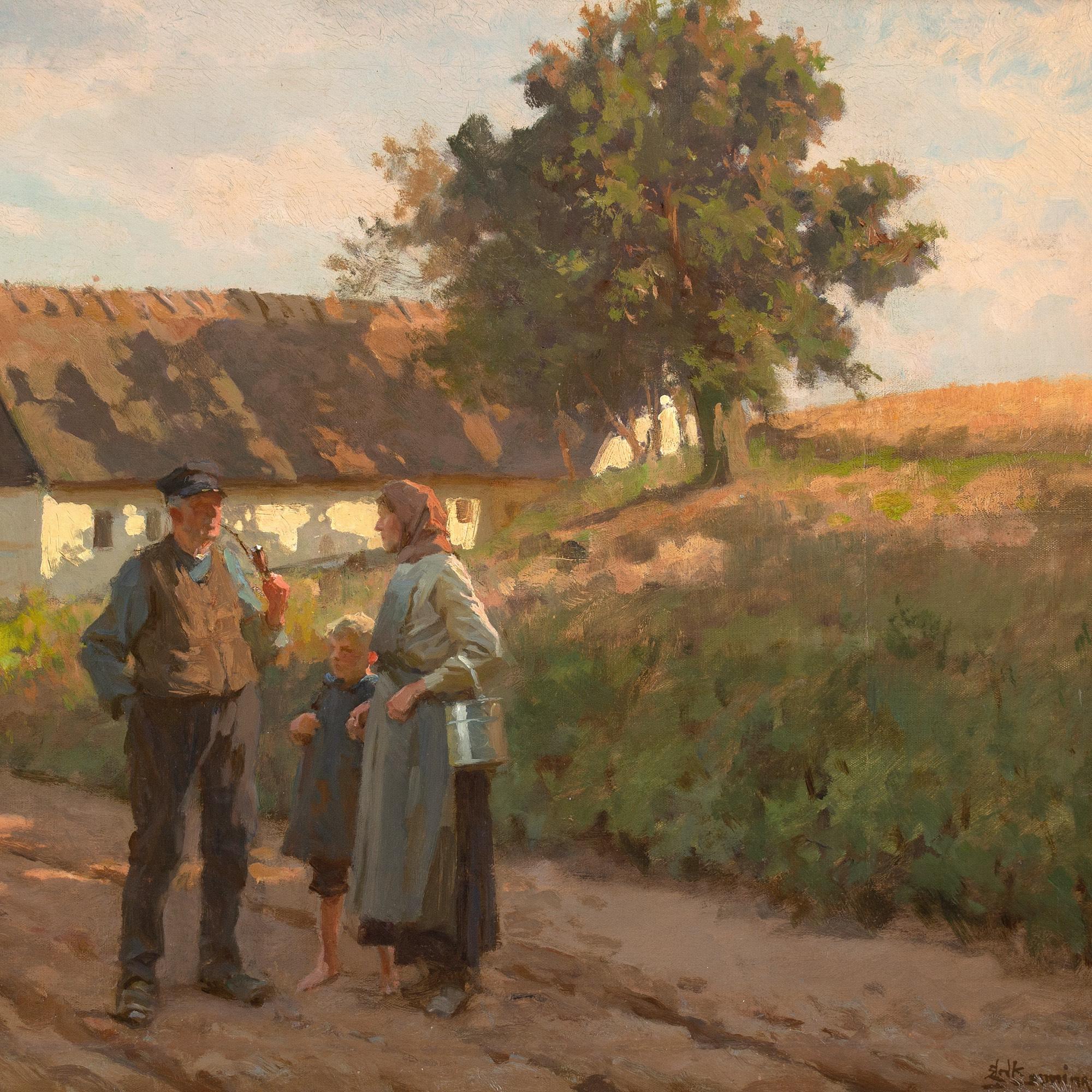 Erik Henningsen, Scena rurale con famiglia, sera 5