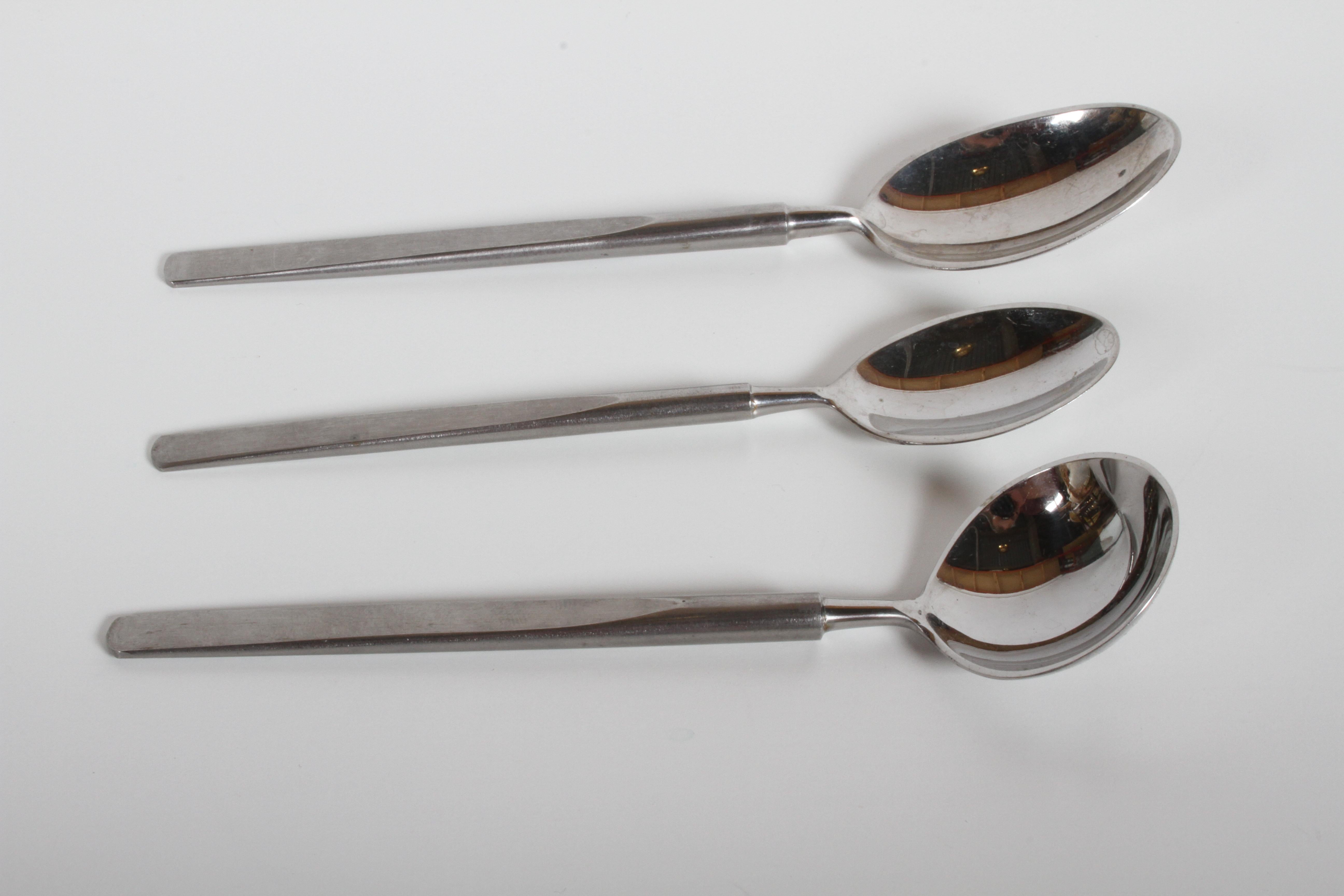 Erik Herlow for Copenhagen Cutlery “Obelisk” Pattern Midcentury Flatware Set 6