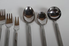 Erik Herlow for Copenhagen Cutlery “Obelisk” Pattern Midcentury Flatware Set