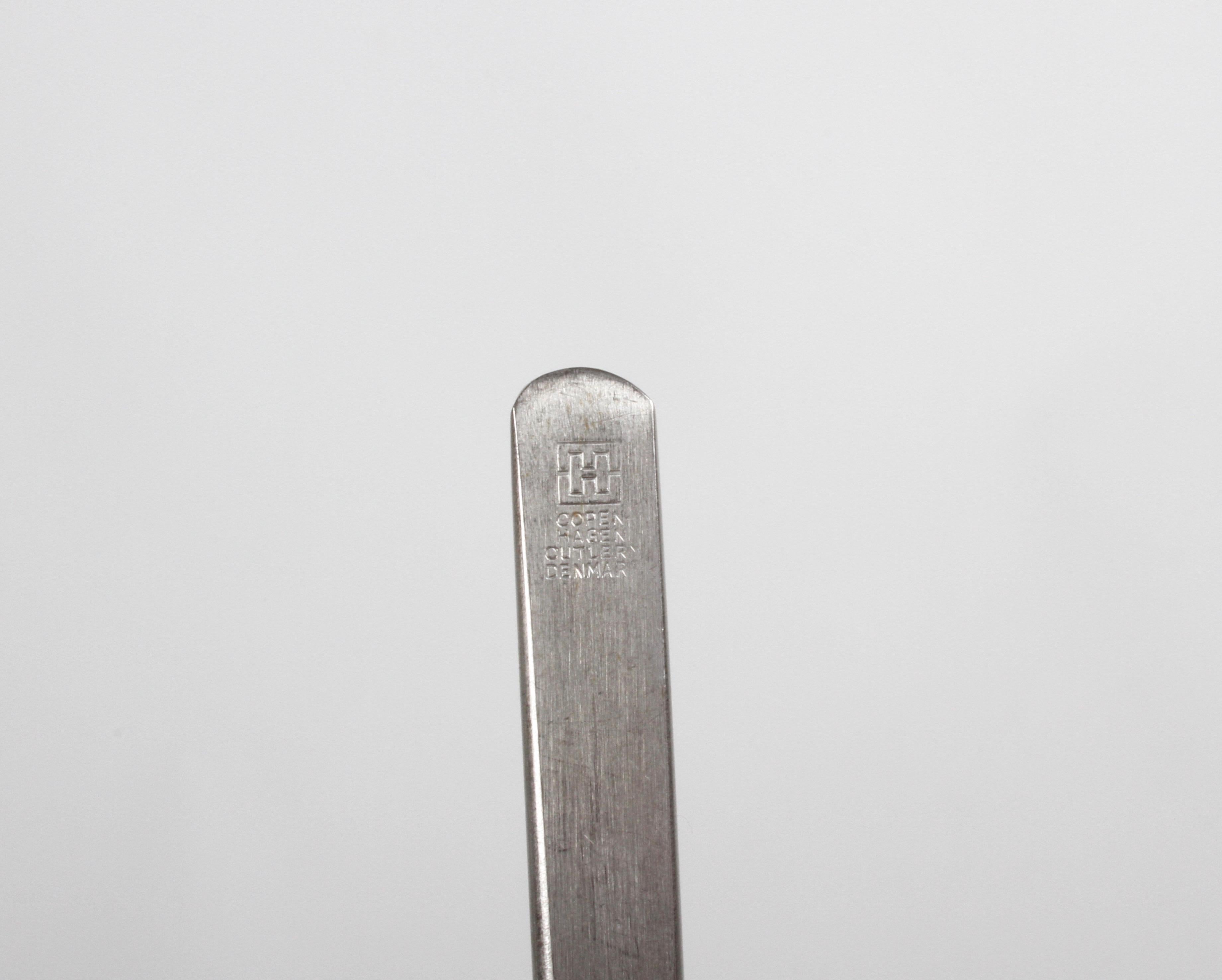 Mid-20th Century Erik Herlow for Copenhagen Cutlery “Obelisk” Pattern Midcentury Flatware Set