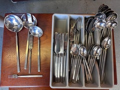 Erik Herlow Obelisk Edelstahl-Besteckset für Copenhagen Cutlery, 75-teilig!