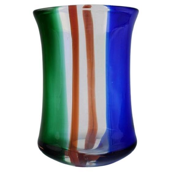 Vase unique « Ribska » en verre d'art d'Erik Hglund pour Kosta Boda