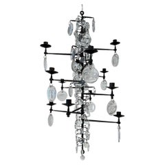 Vintage Erik Hoglund Chandelier, 12 Light