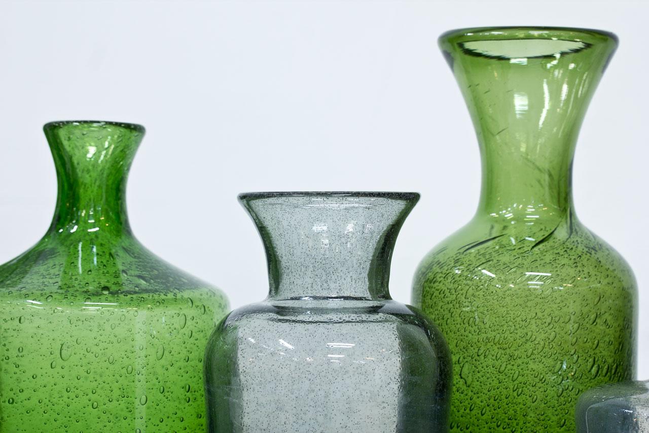 Erik Höglund Collection of 10 Glass Vases, Sweden, 1950s 2