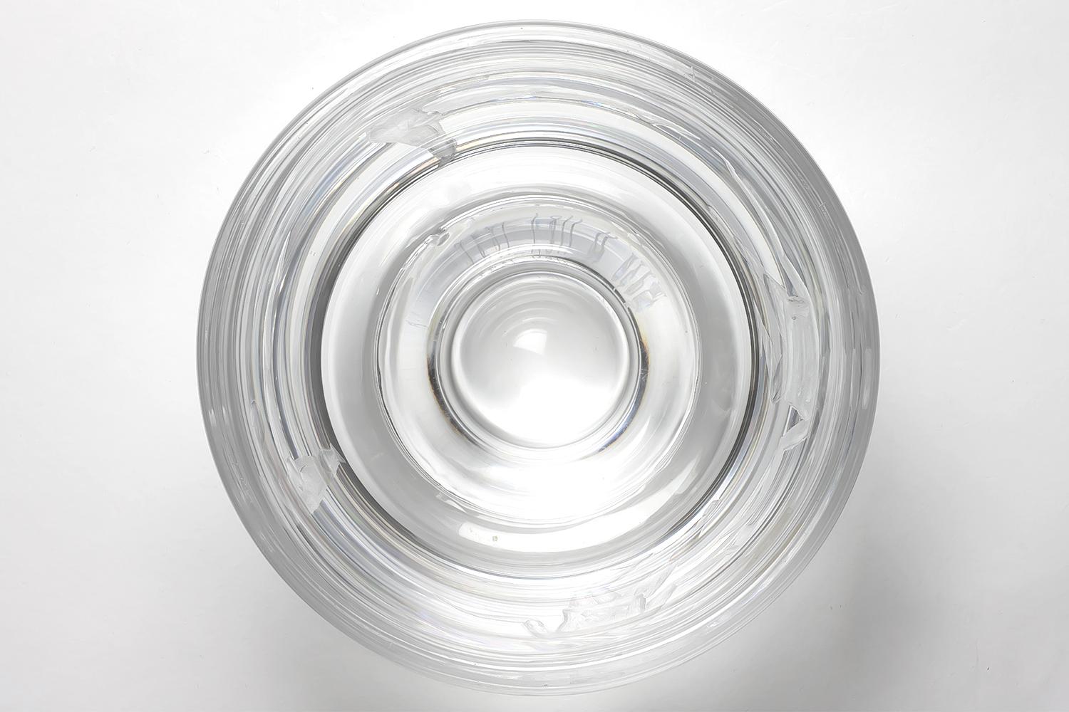 Art Glass Erik Hoglund / Engraved Vase 'Crystal' / Boda Glasbruk / 1960s For Sale