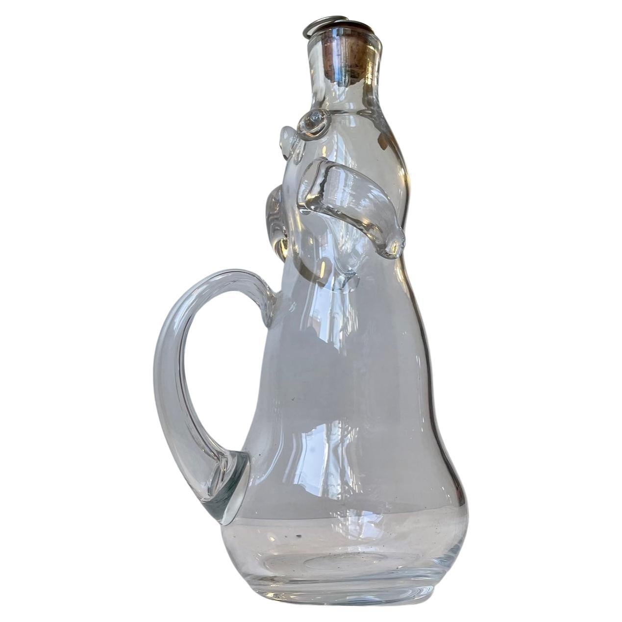 Carafe à porc figurative Erik Hglund pour Atelje Boda, Suède, 1970