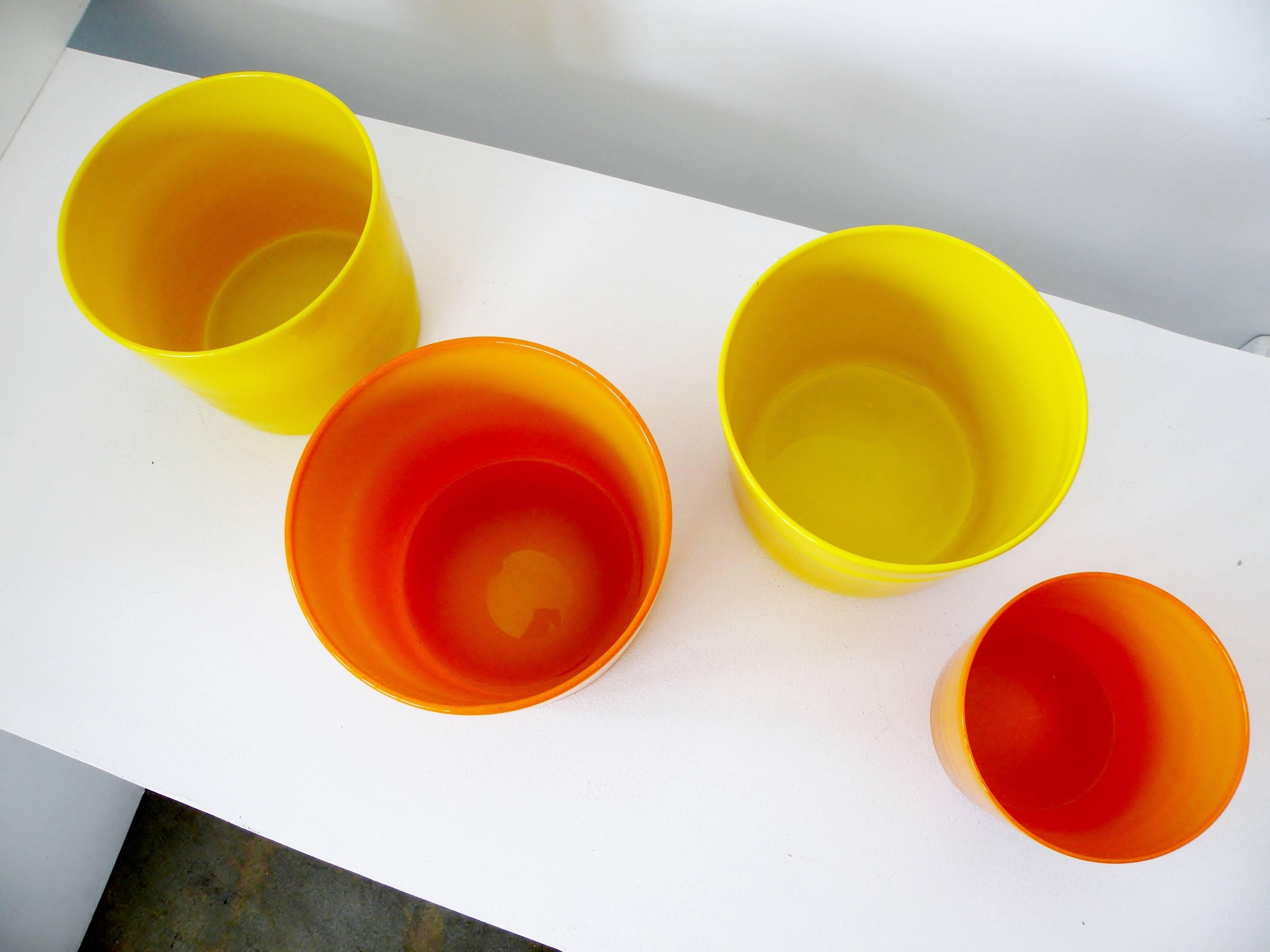 Swedish Erik Hoglund for Boda Glass Collection of Four Glass Vessels For Sale