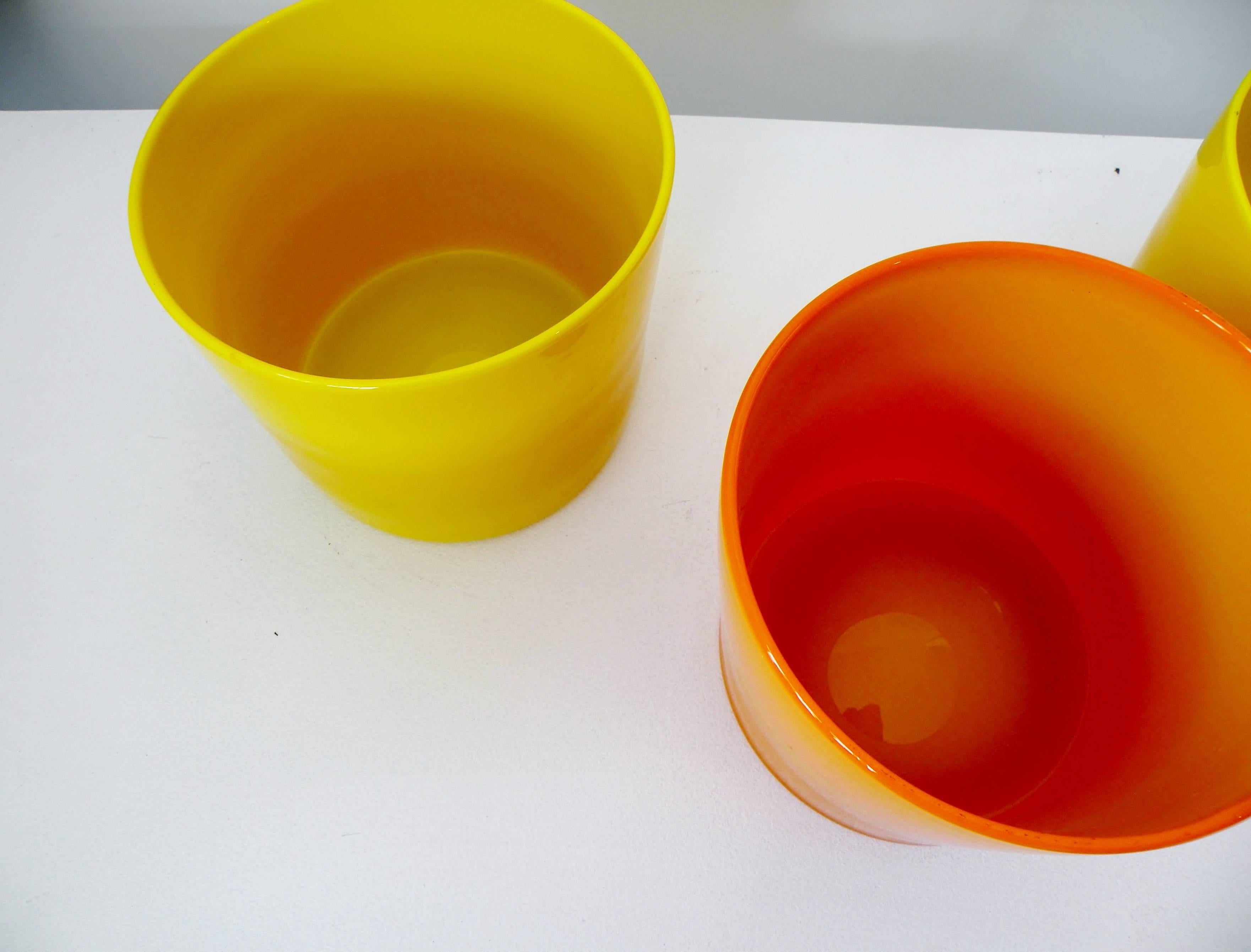 Mid-20th Century Erik Hoglund for Boda Glass Collection of Four Glass Vessels For Sale