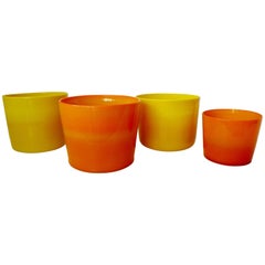 Erik Hoglund for Boda Glass Collection of Four Glass Vessels