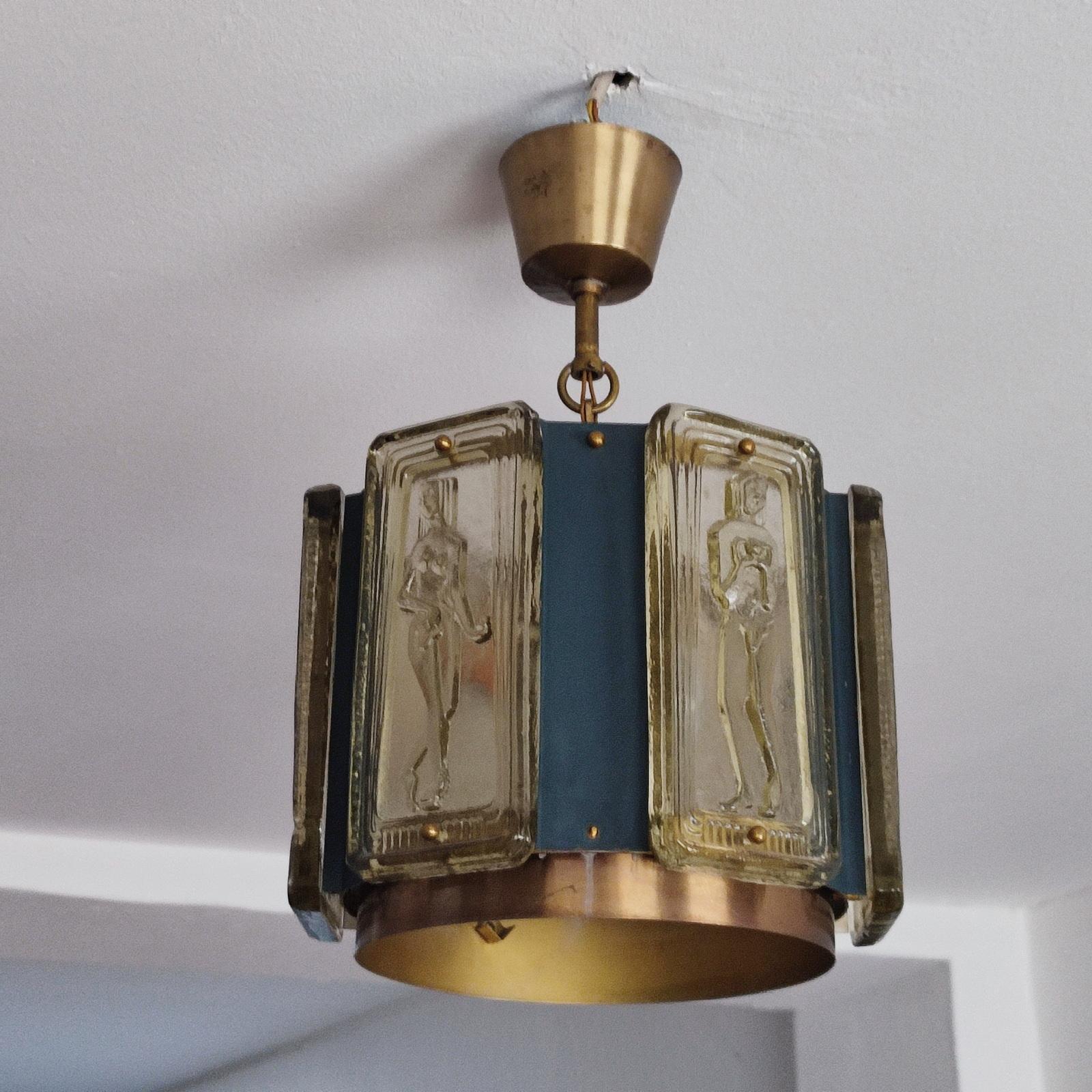 Mid-20th Century Erik Höglund for Einar Backstrom Ceiling Light 