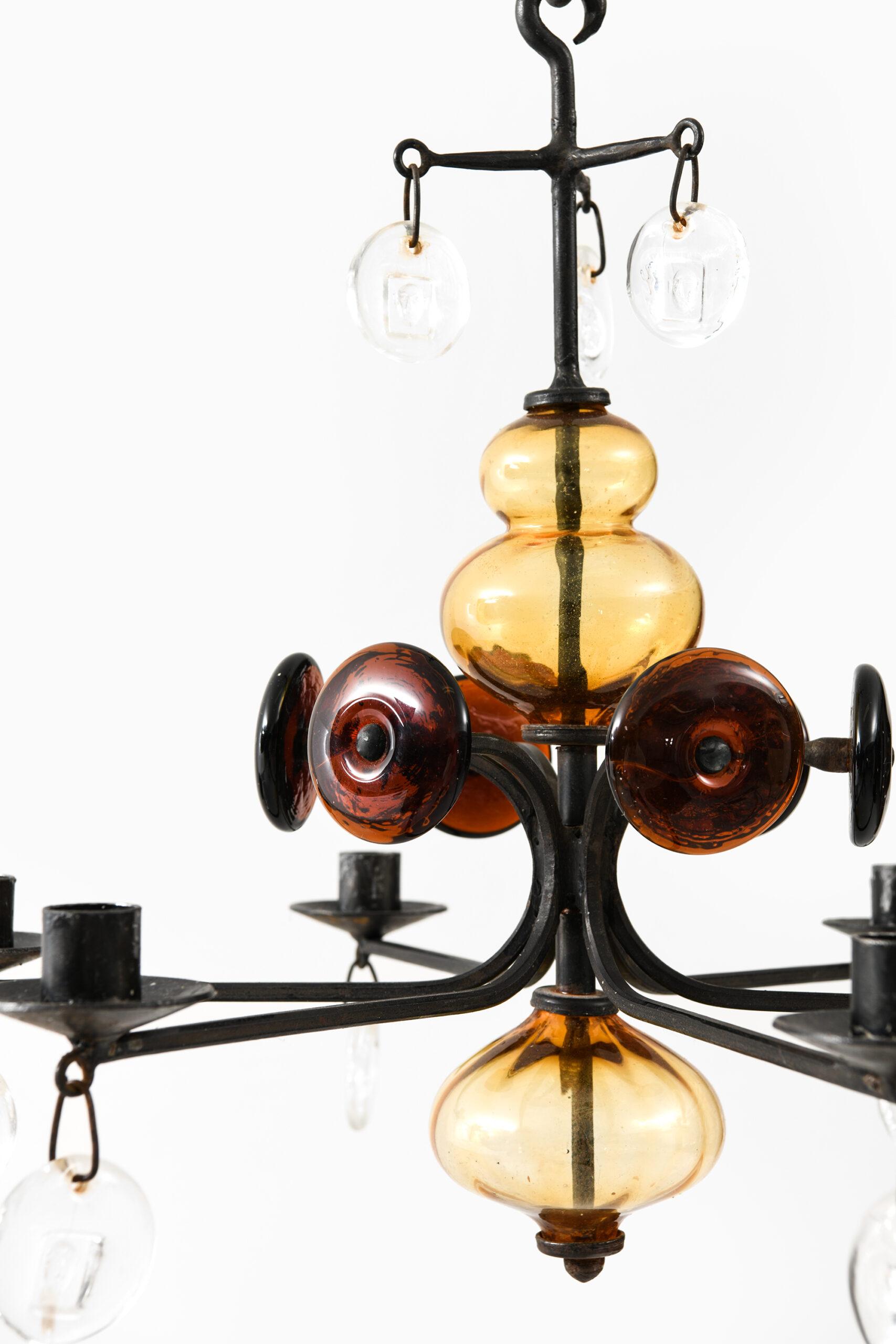 Hanging candelabra designed by Erik Höglund. Produced by Boda in Sweden.