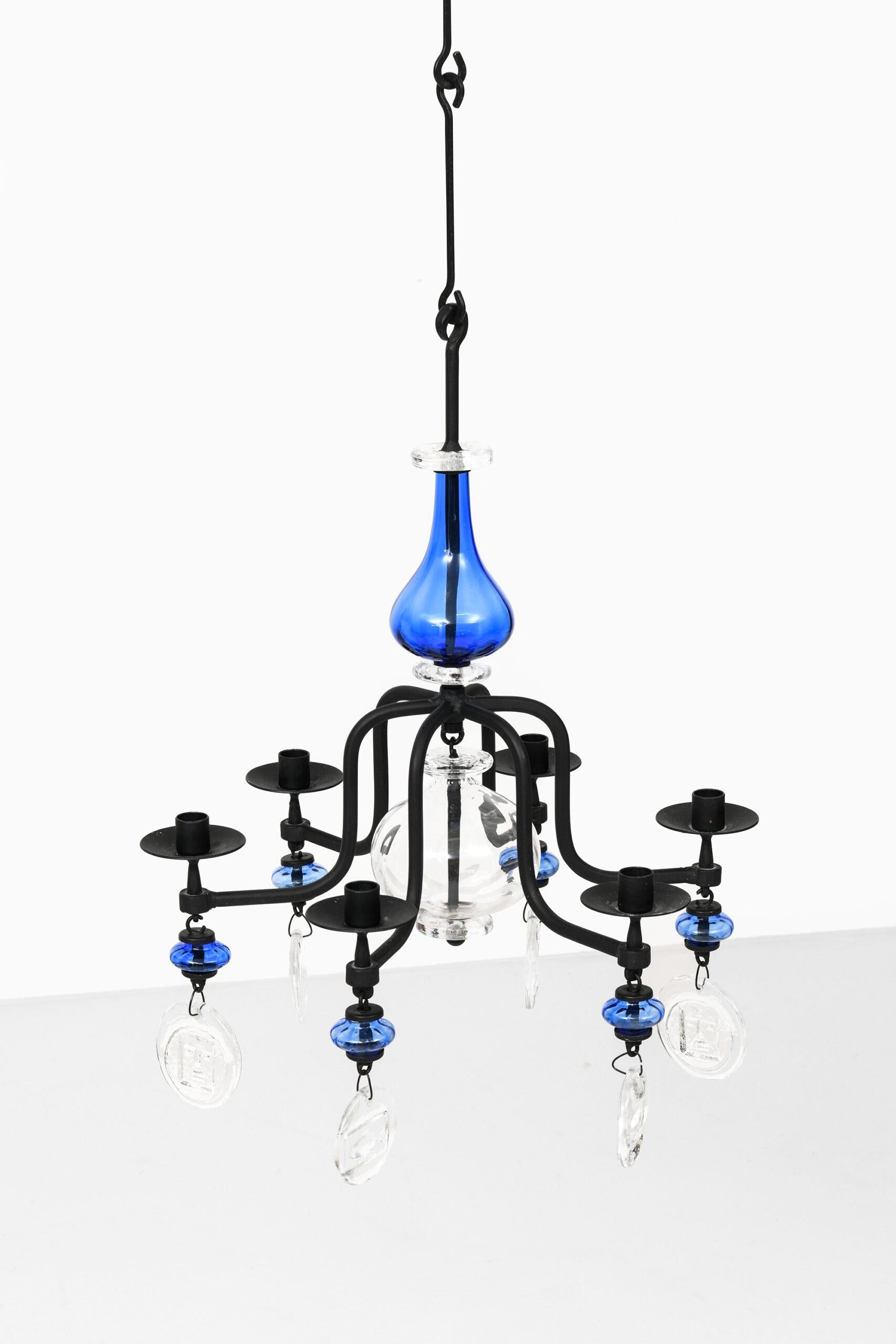 Mid-20th Century Erik Höglund Hanging Candelabra Produced by Boda in Sweden For Sale