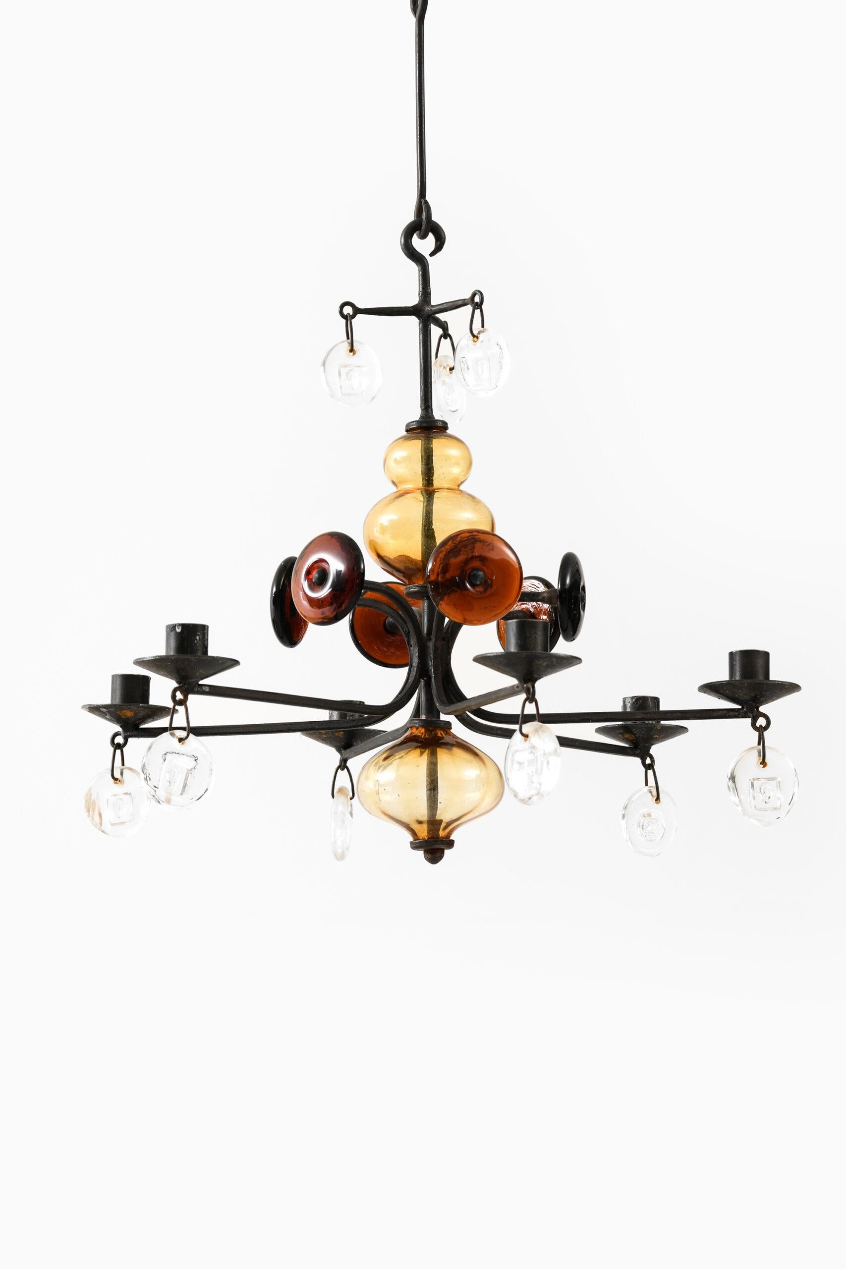 Mid-20th Century Erik Höglund Hanging Candelabra Produced by Boda in Sweden For Sale