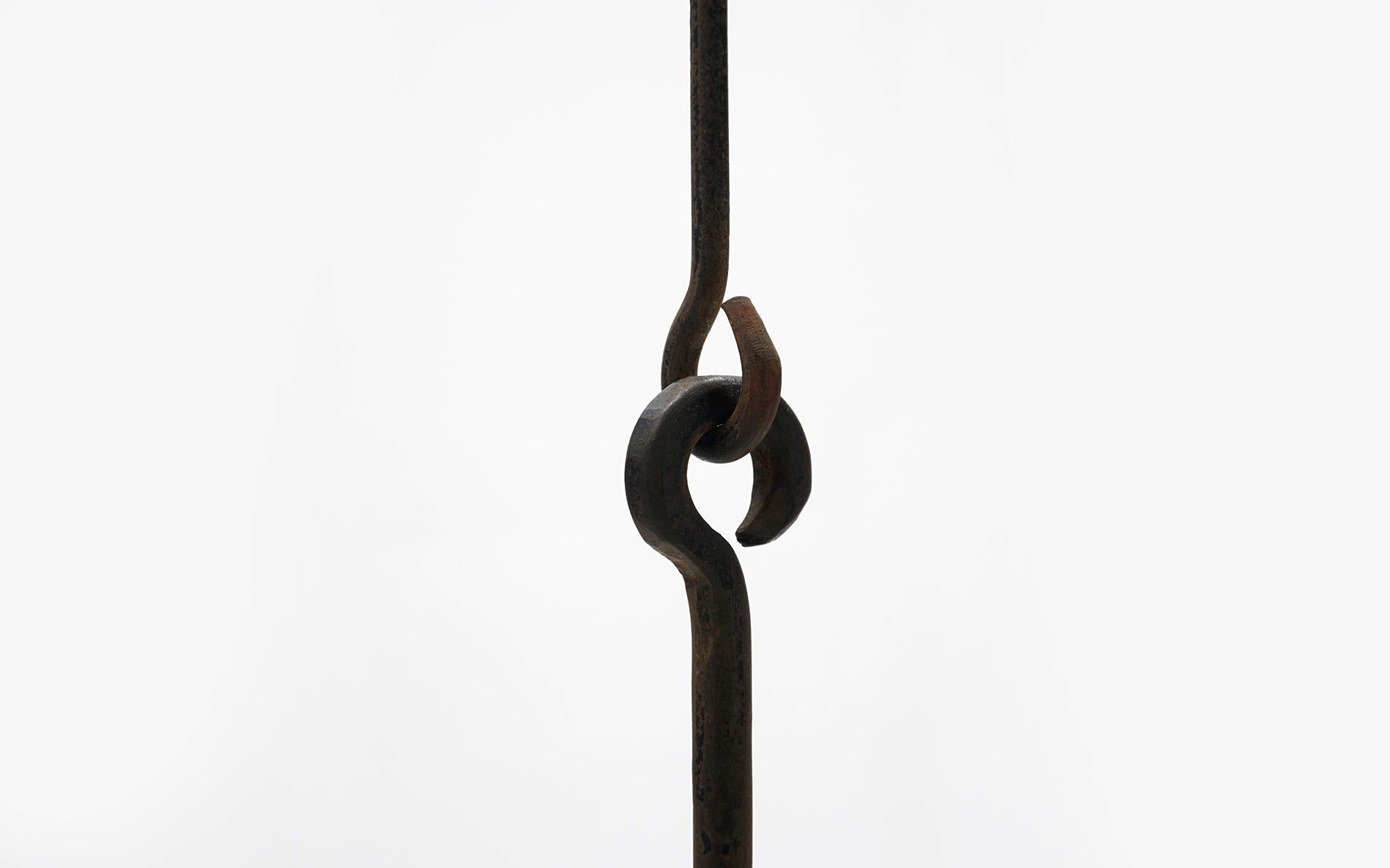 Erik Hoglund Hanging Candelabrum / Candelabra / Chandelier.  Blown Glass, Iron For Sale 1