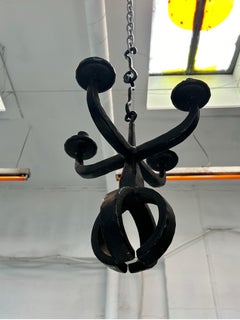 Erik Höglund Iron Chandelier, Sweden 1950’s