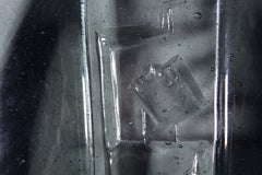 Erik Hoglund Mid-Century Modern Grey Glass People Sculpture, Sweden, 1960s