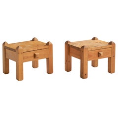 Erik Höglund, Nightstands, Pine, Sweden, 1970s