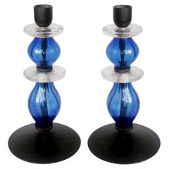 Erik Hoglund Pair of Candle Holders, Mid-Century Sweden