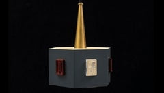 Erik Höglund ceiling Light metal glass and brass Sweden 1960