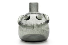 Erik Höglund / PEOPLE BOTTLE(GREY CARBORUNDUM) H875 / Boda Glasbruk / 1950s