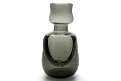 Erik Höglund / PEOPLE BOTTLE(GREY CARBORUNDUM) H884 / Boda Glasbruk / 1950s