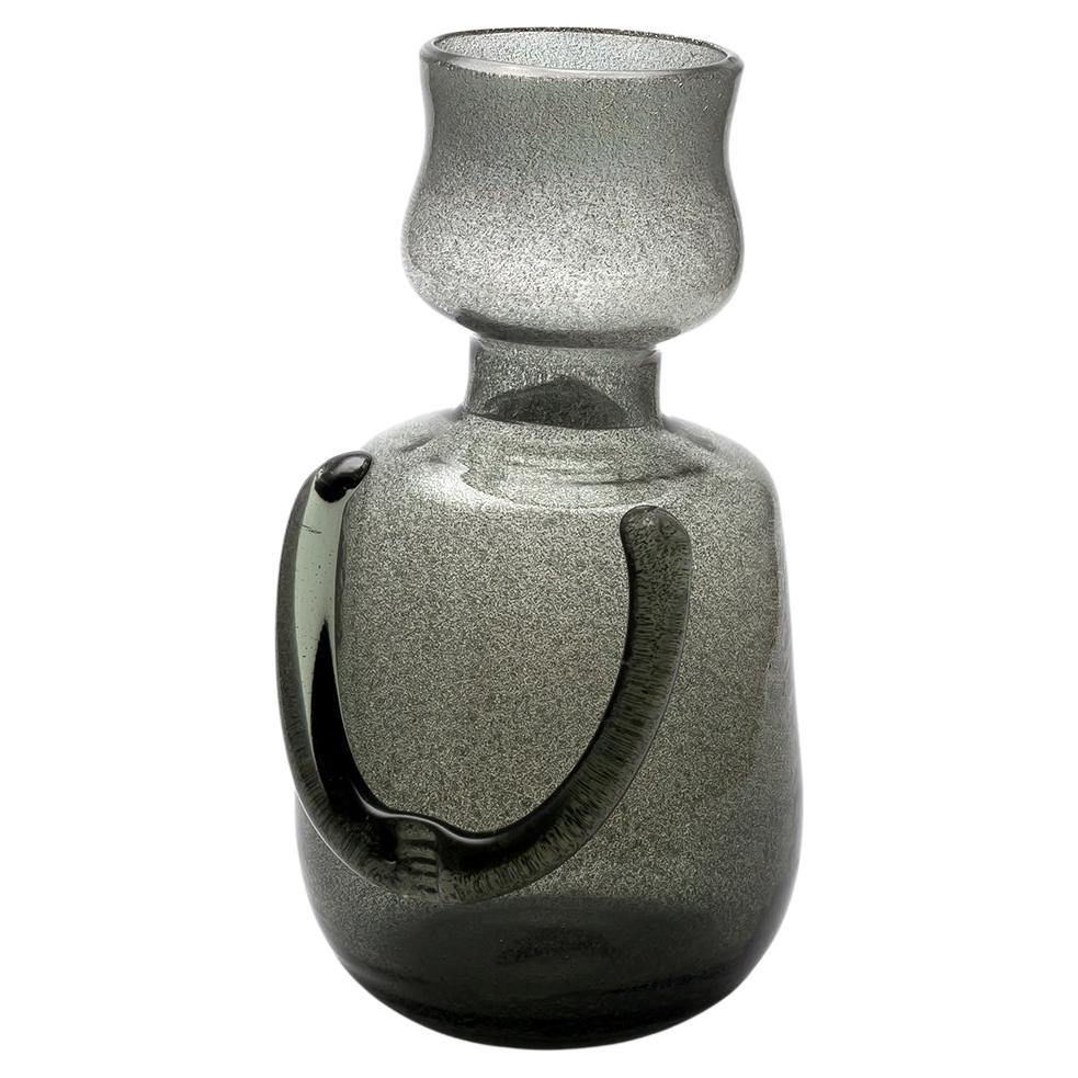 Erik Höglund / BOTELLA PEOPLE(CARBORUNDUM GRIS) H884 / Boda Glasbruk / Años 50