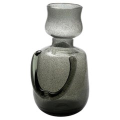 Erik Höglund / BOTELLA PEOPLE(CARBORUNDUM GRIS) H884 / Boda Glasbruk / Años 50