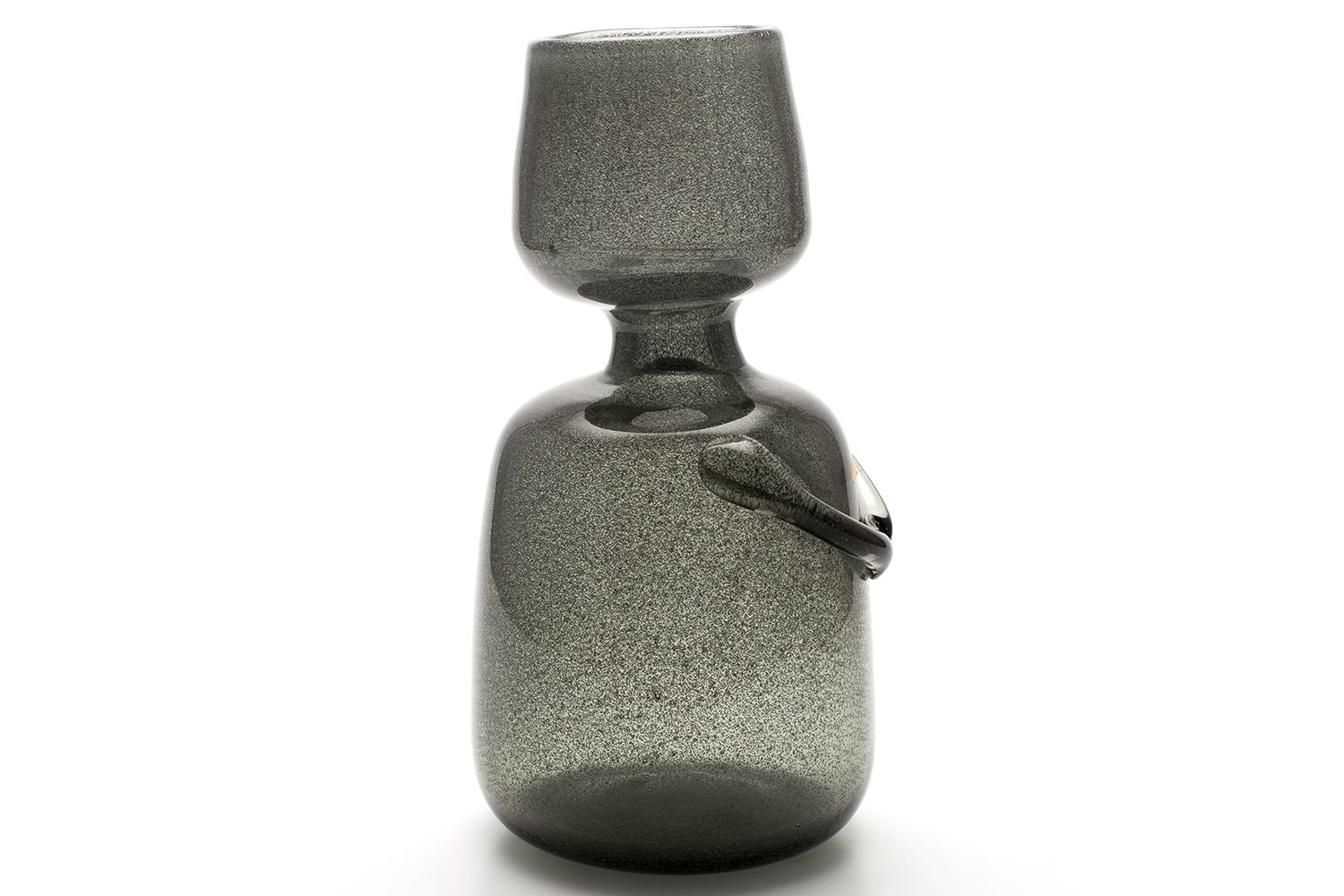 Erik Höglund / PEOPLE BOTTLE(GREY CARBORUNDUM) H886 / Boda Glasbruk / 1950s Bon état - En vente à Shibuya-Ku, JP