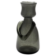 Erik Höglund / PEOPLE BOTTLE(GREY CARBORUNDUM) H888 / Boda Glasbruk / 1950s